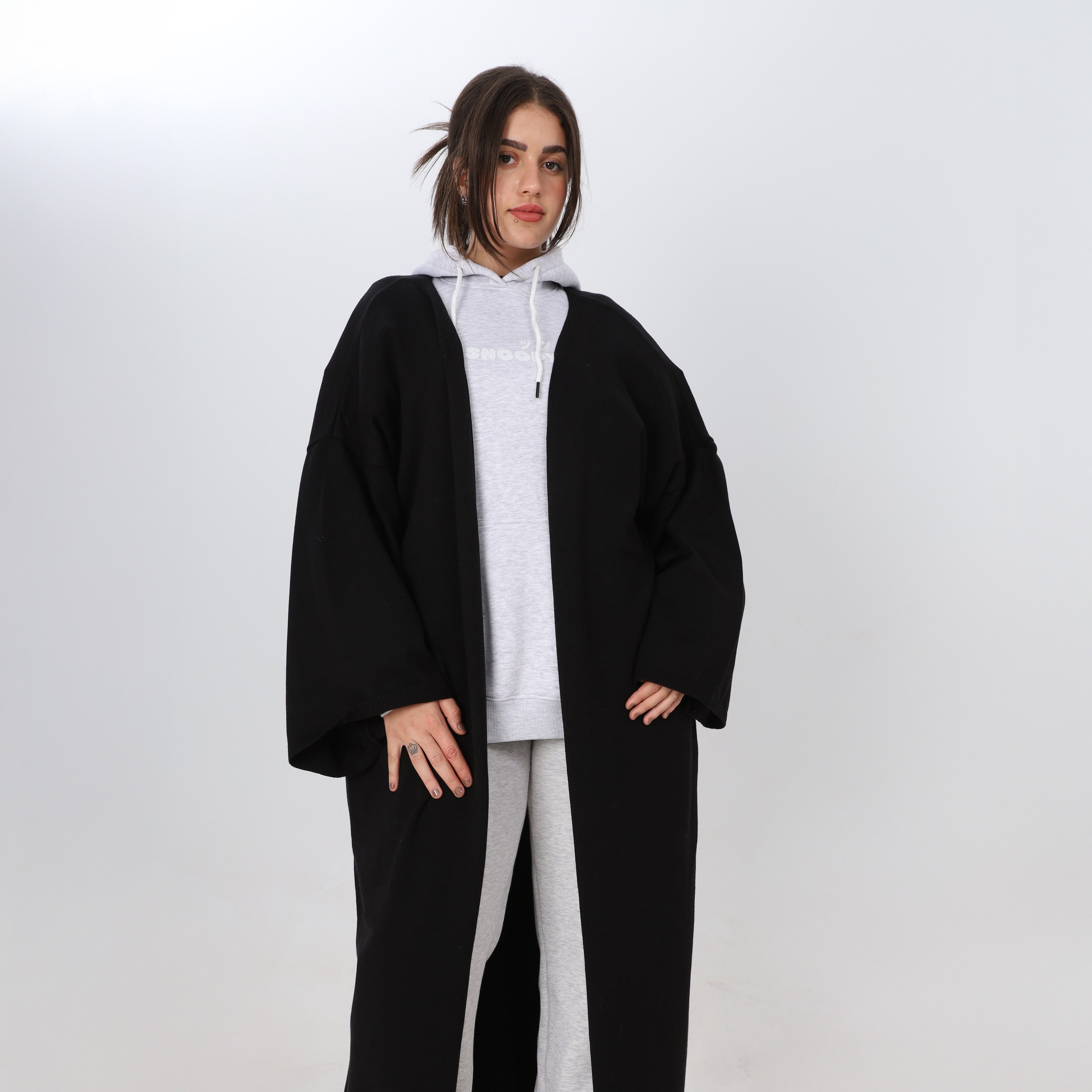 Oversized Crepe Knit Cardigan w16252756