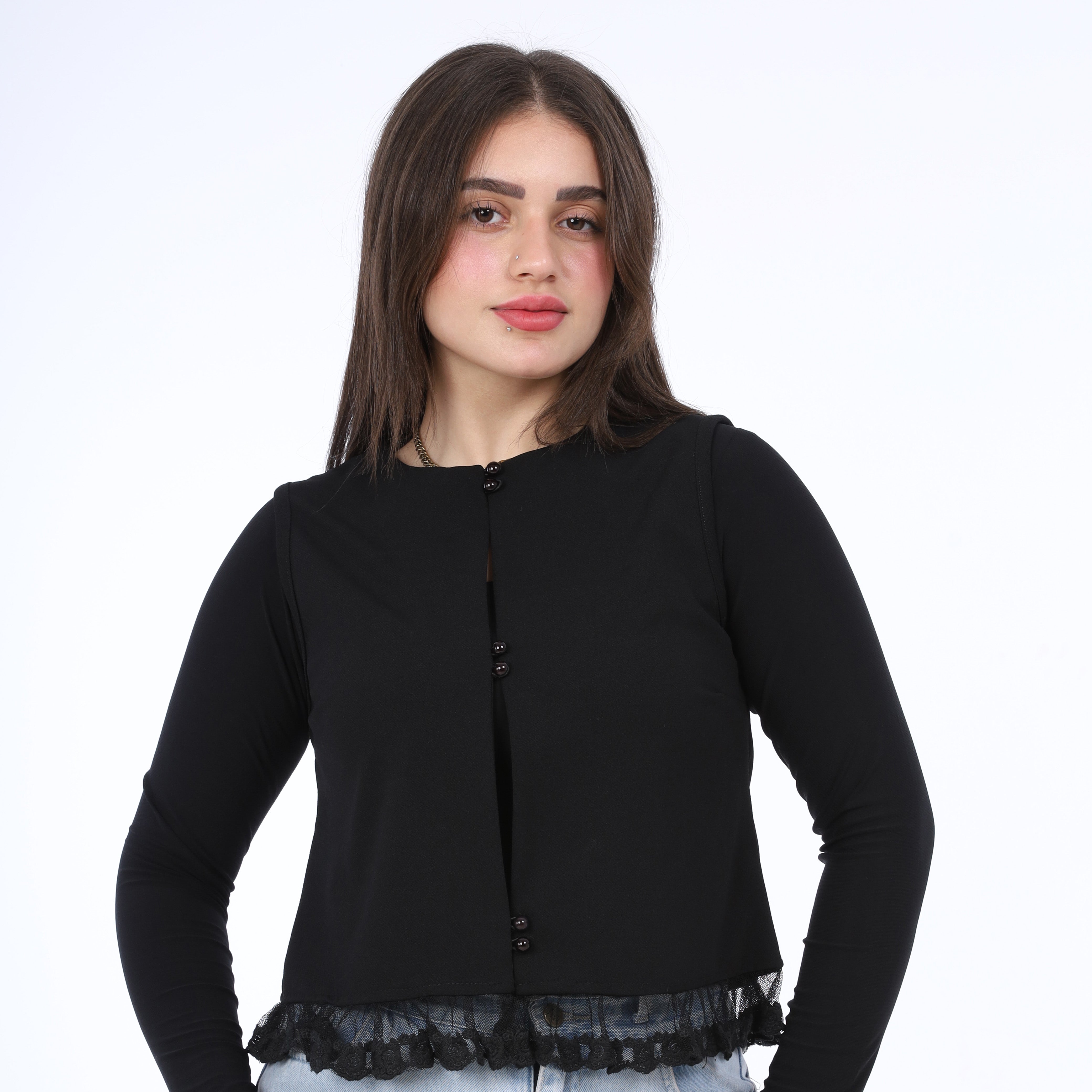Sleeveless Knit Vest w162689