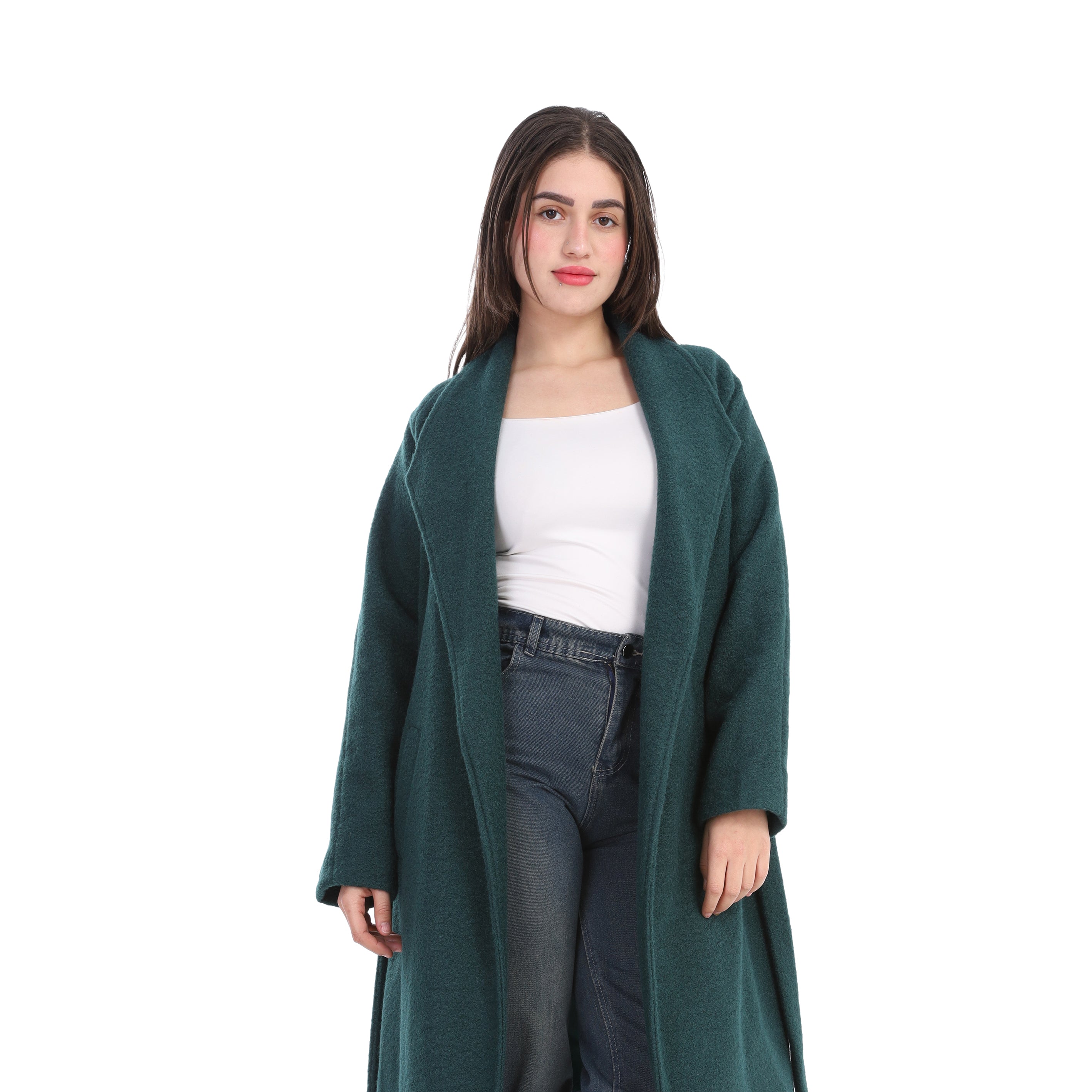 Long Wool Coat with Belt w1627/285/2