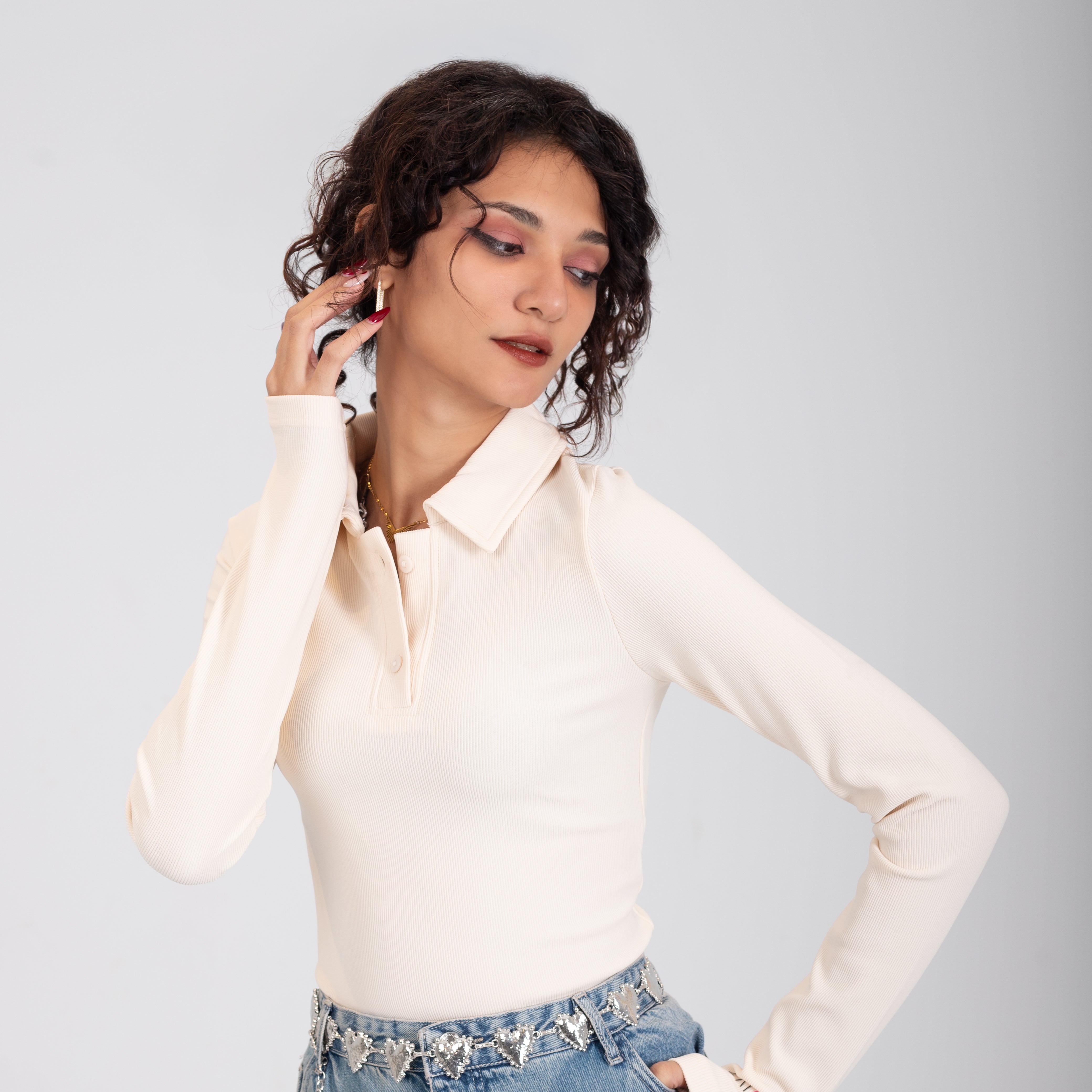 Ribbed Knit Crop Top w162729