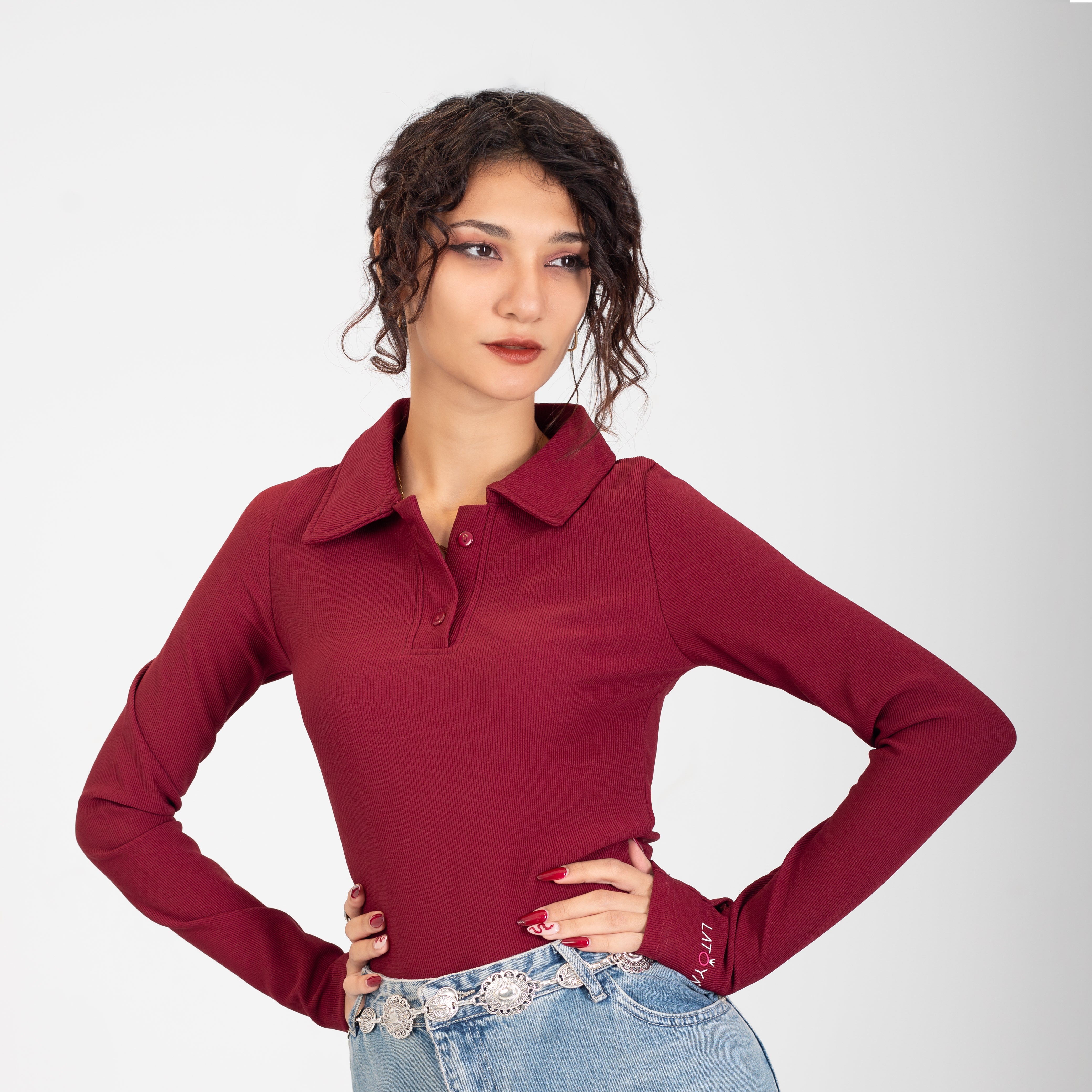 Ribbed Knit Crop Top w162729