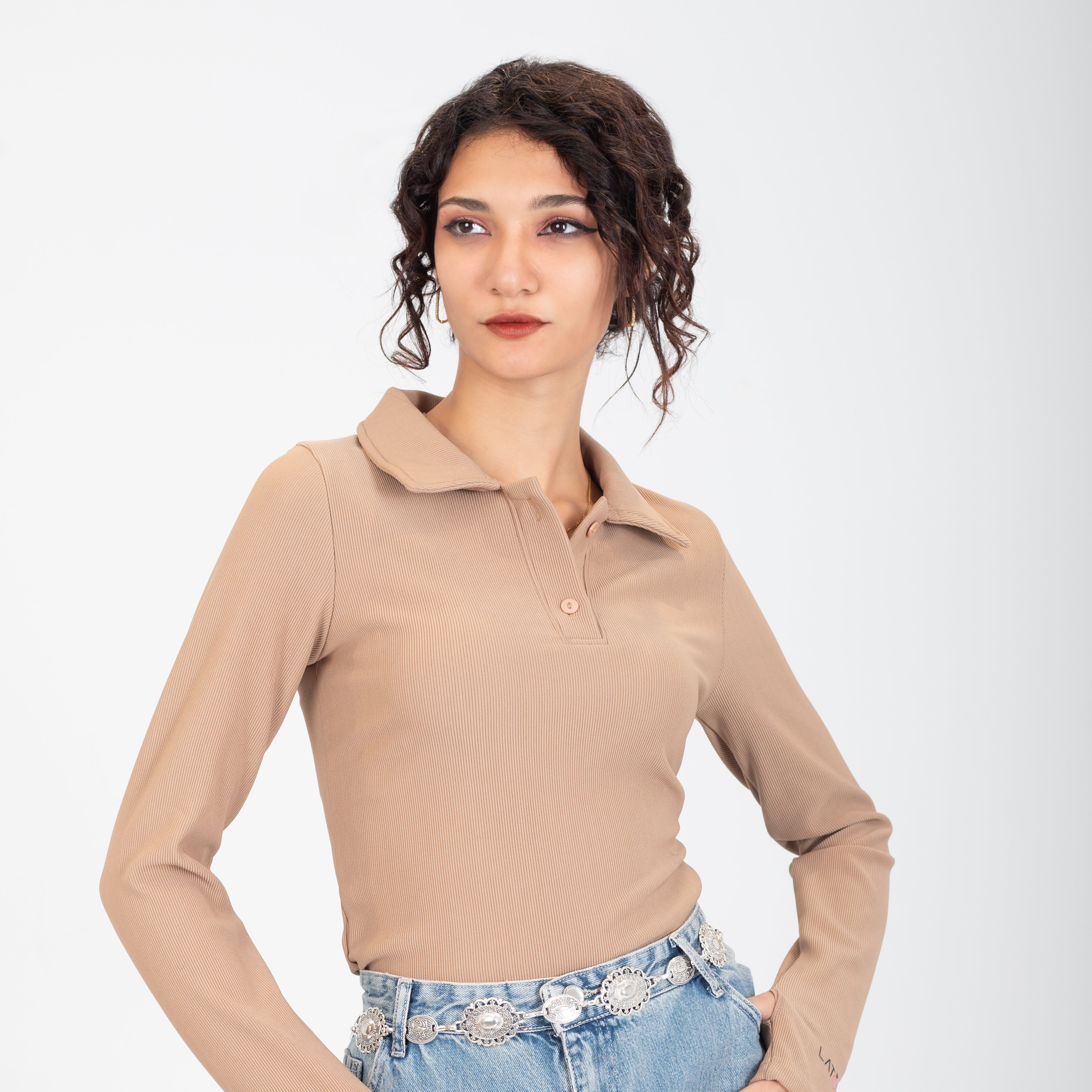 Ribbed Knit Crop Top w162729