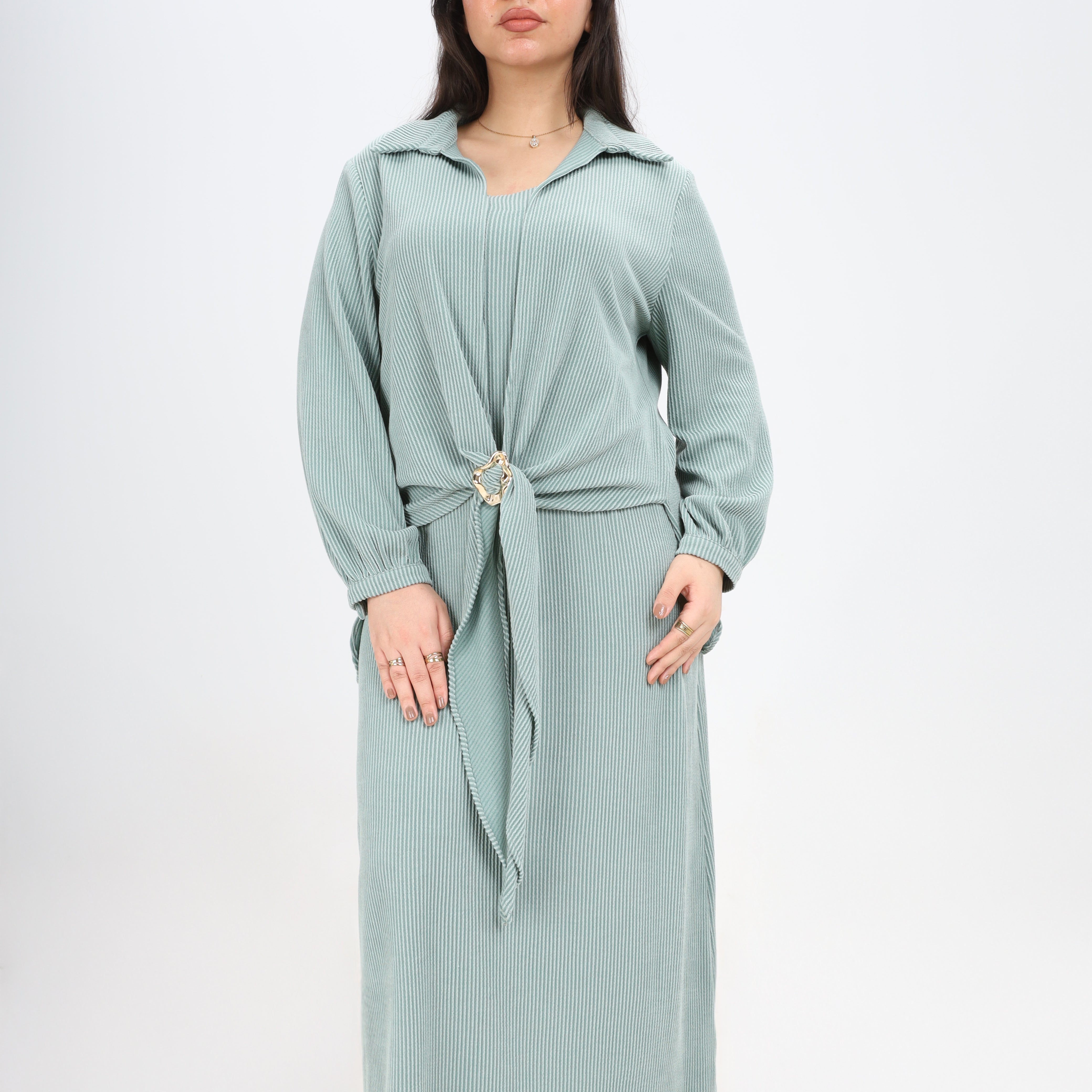 طقم فستان وسترة مع بروش w1629141