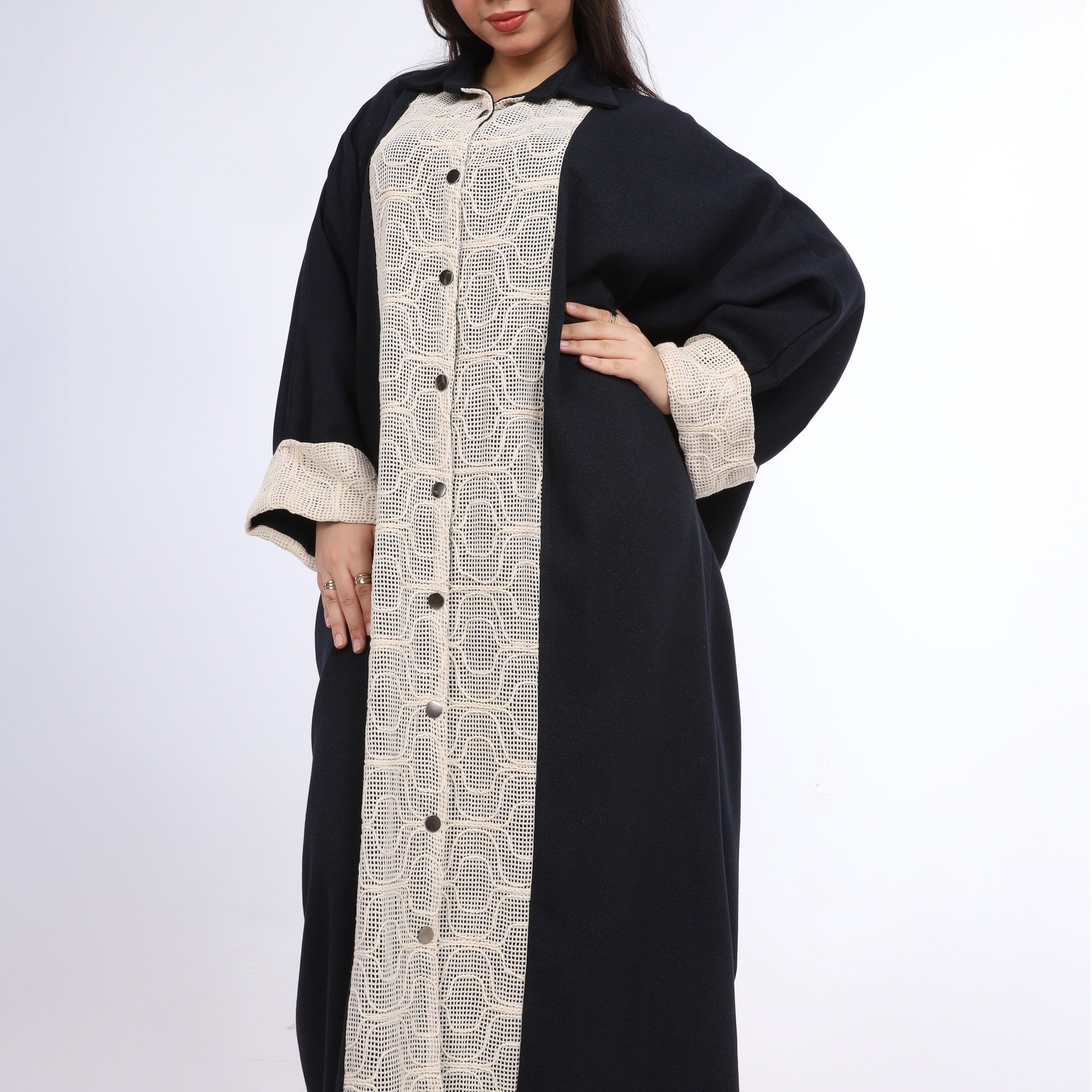 فستان أنيق بلوحة أمامية من الدانتيل w162995