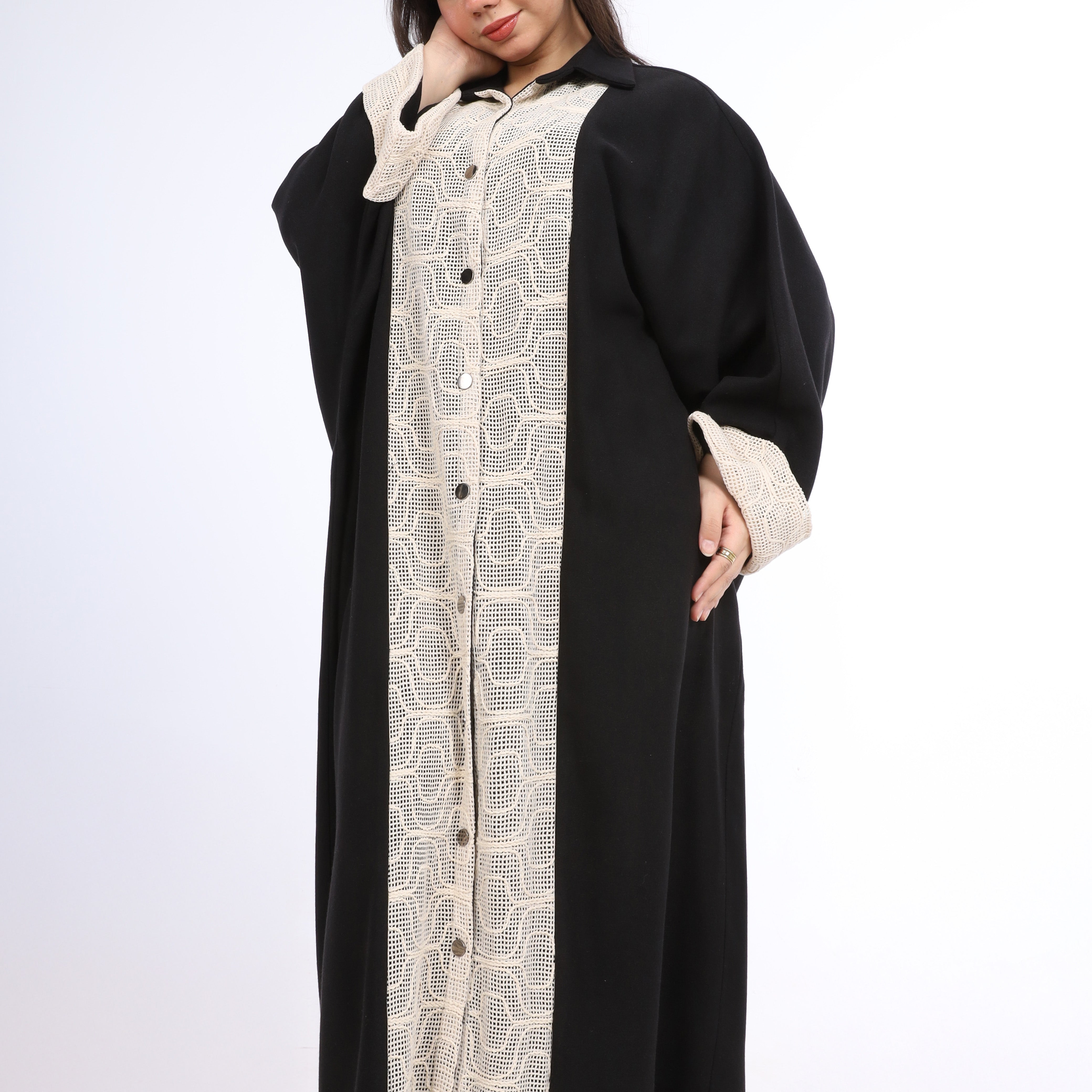 فستان أنيق بلوحة أمامية من الدانتيل w162995