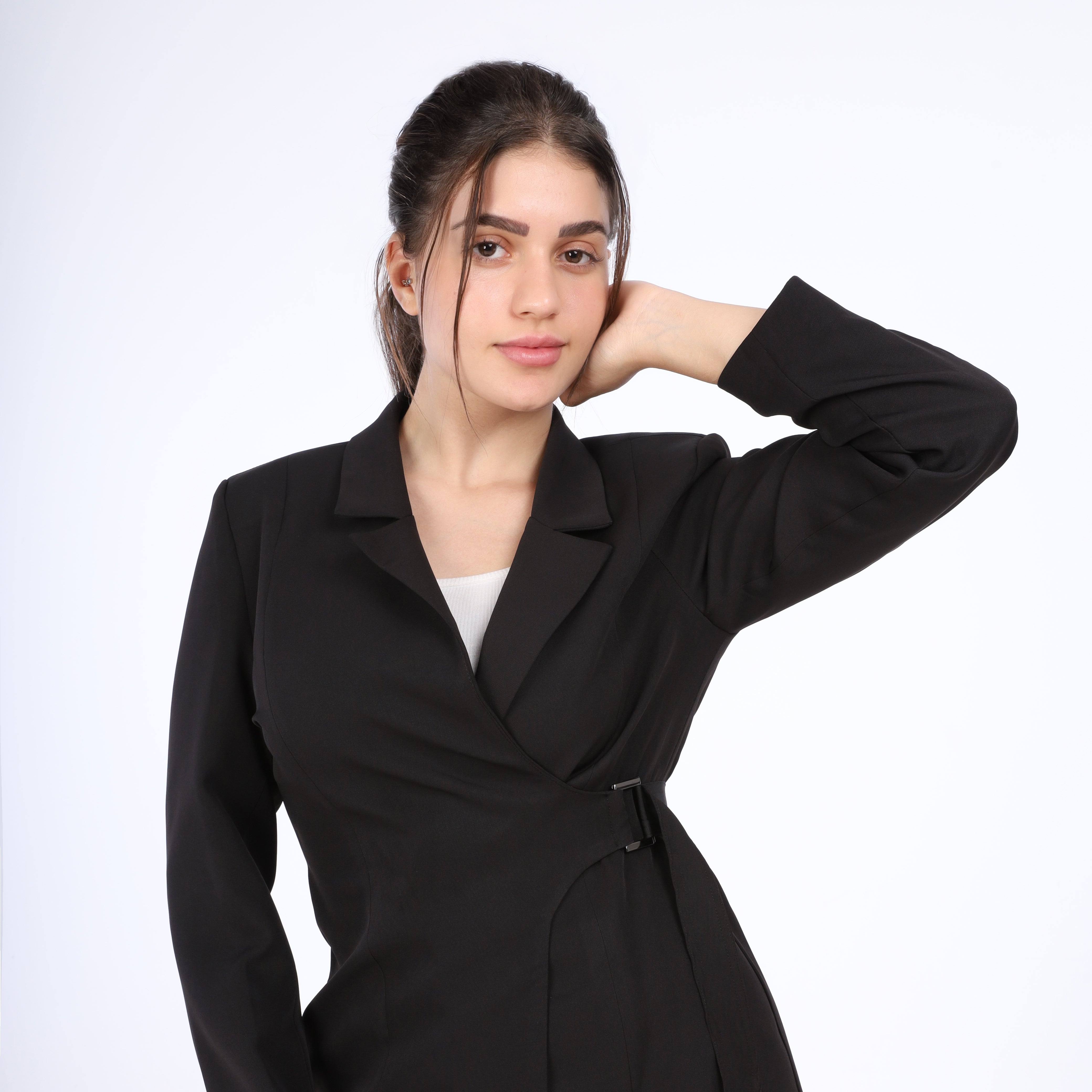 Side Tie and Lace Back Blazer w1630128