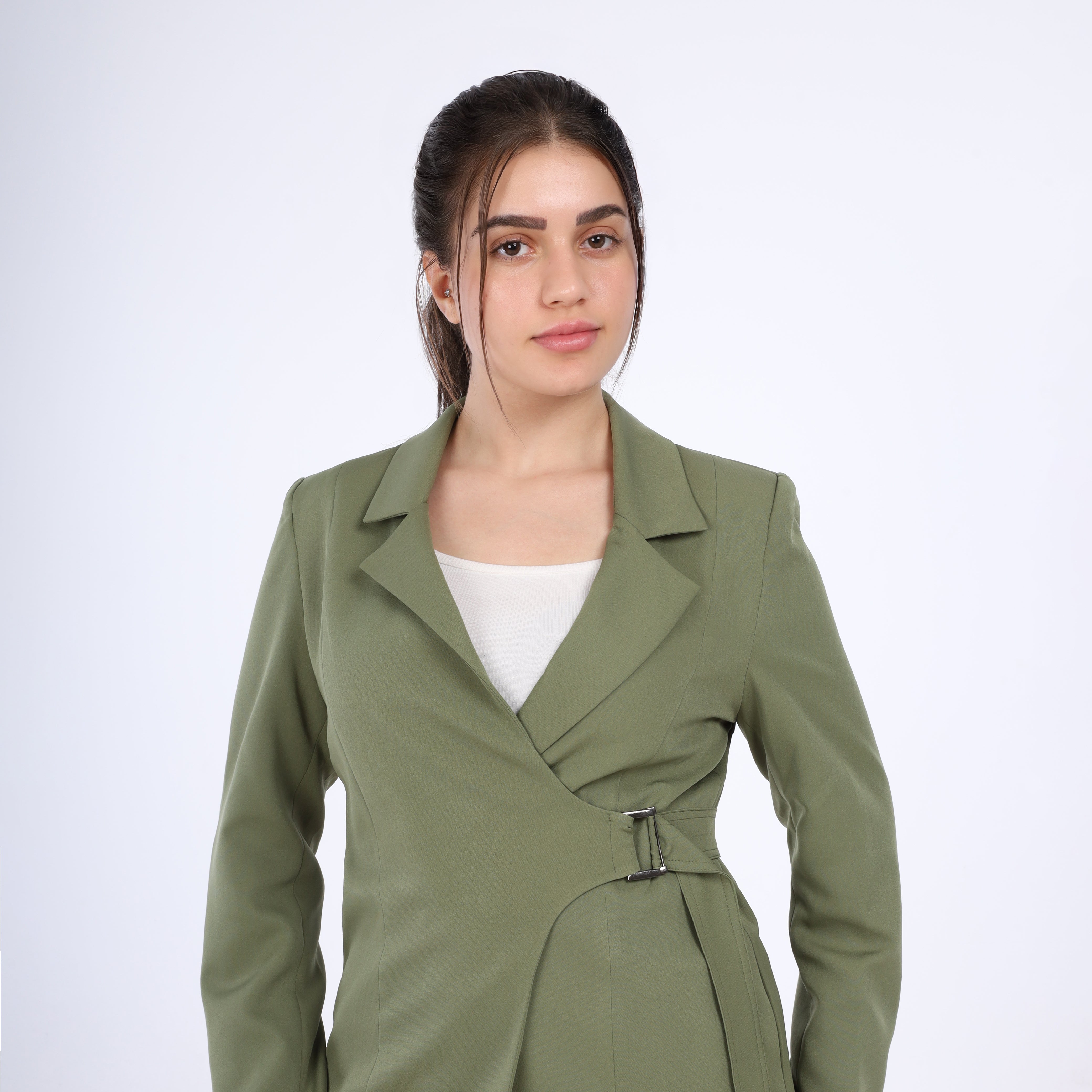 Side Tie and Lace Back Blazer w1630128