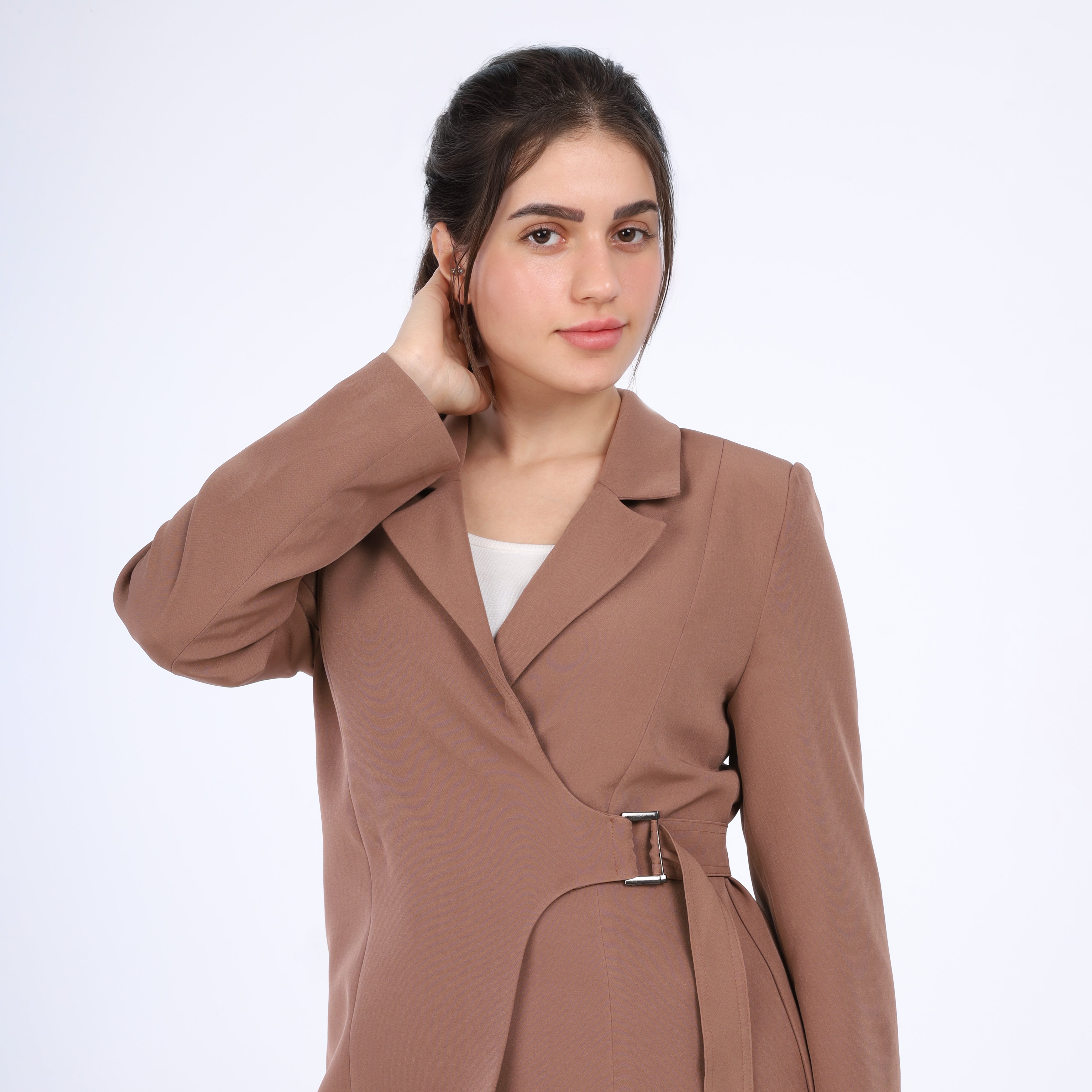 Side Tie and Lace Back Blazer w1630128