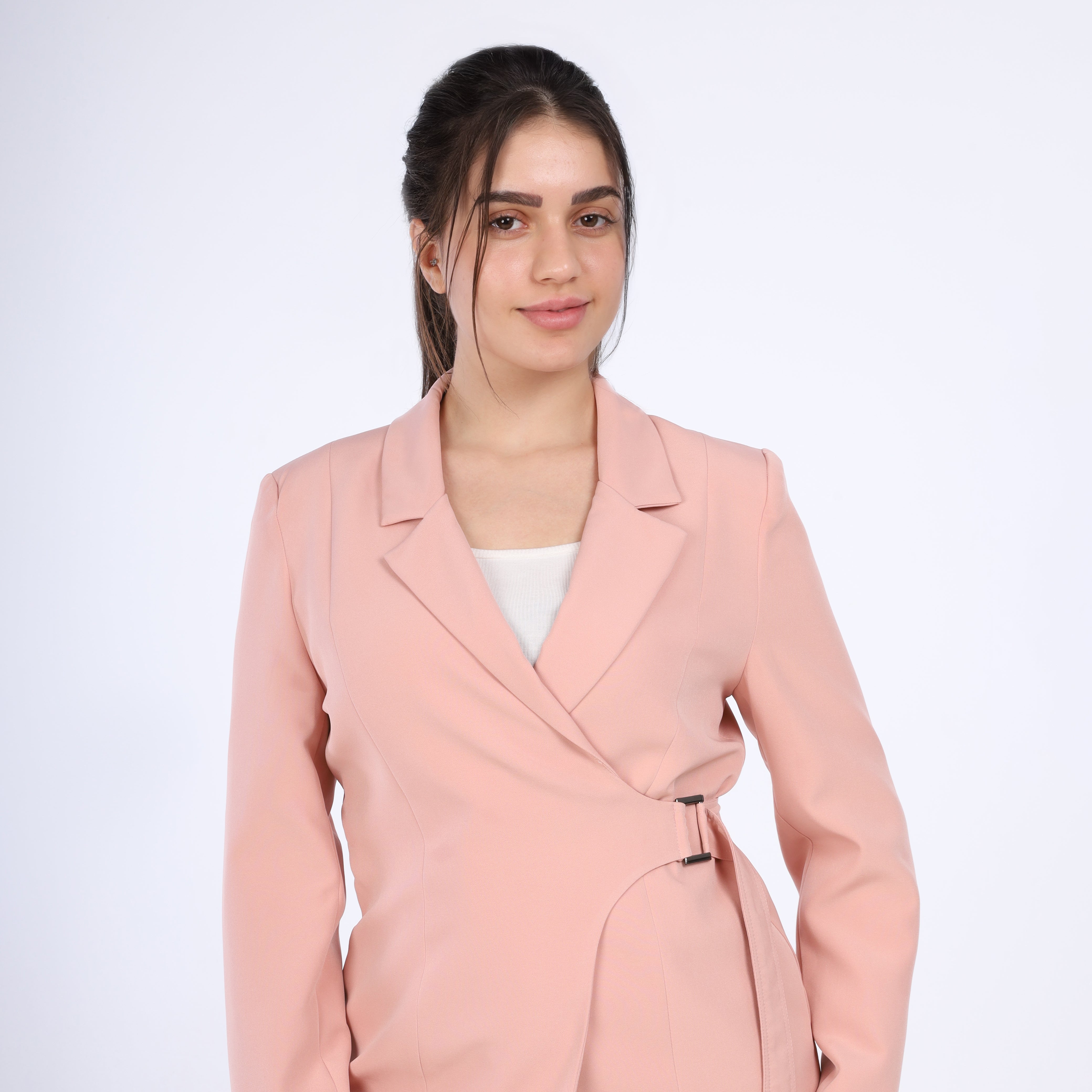 Side Tie and Lace Back Blazer w1630128