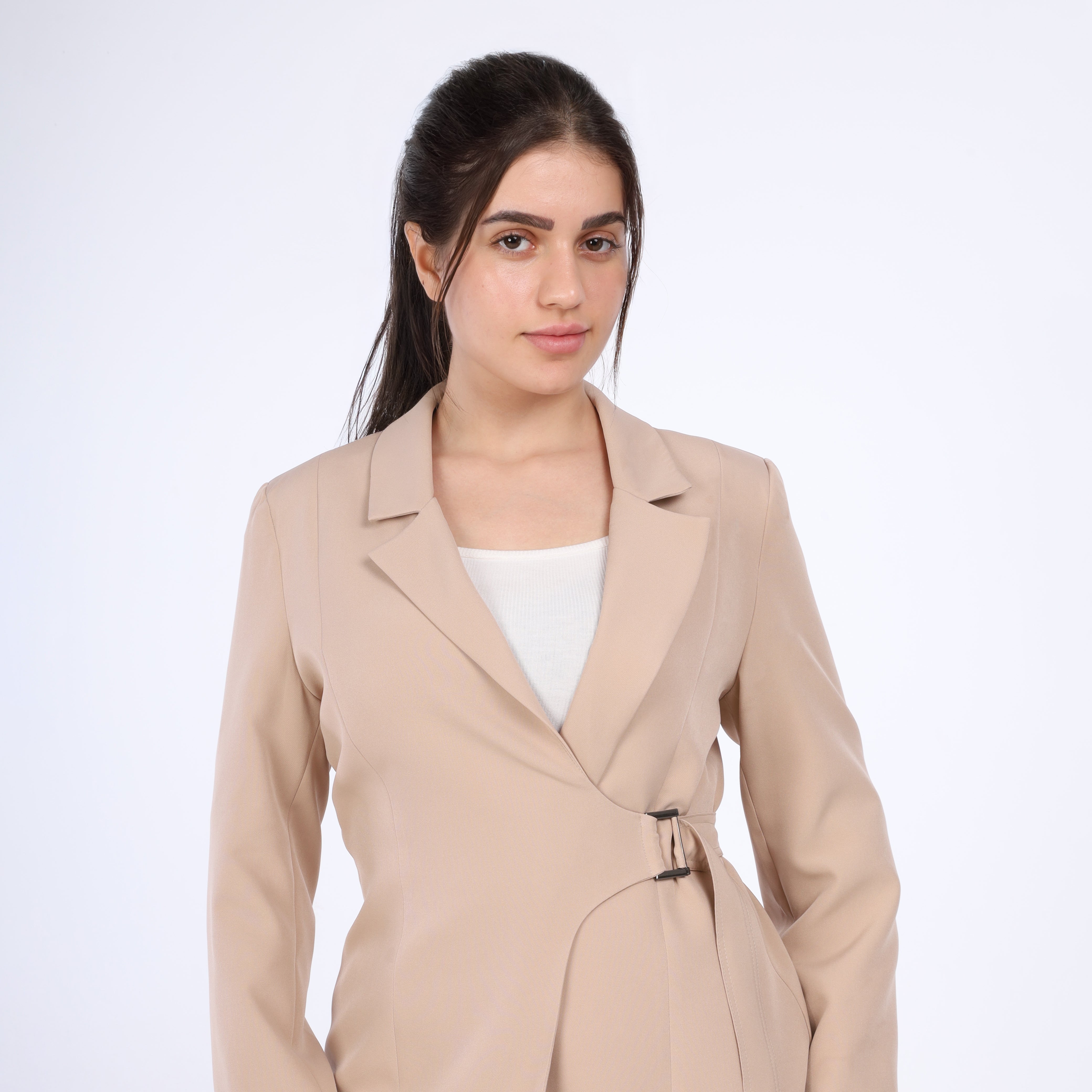 Side Tie and Lace Back Blazer w1630128