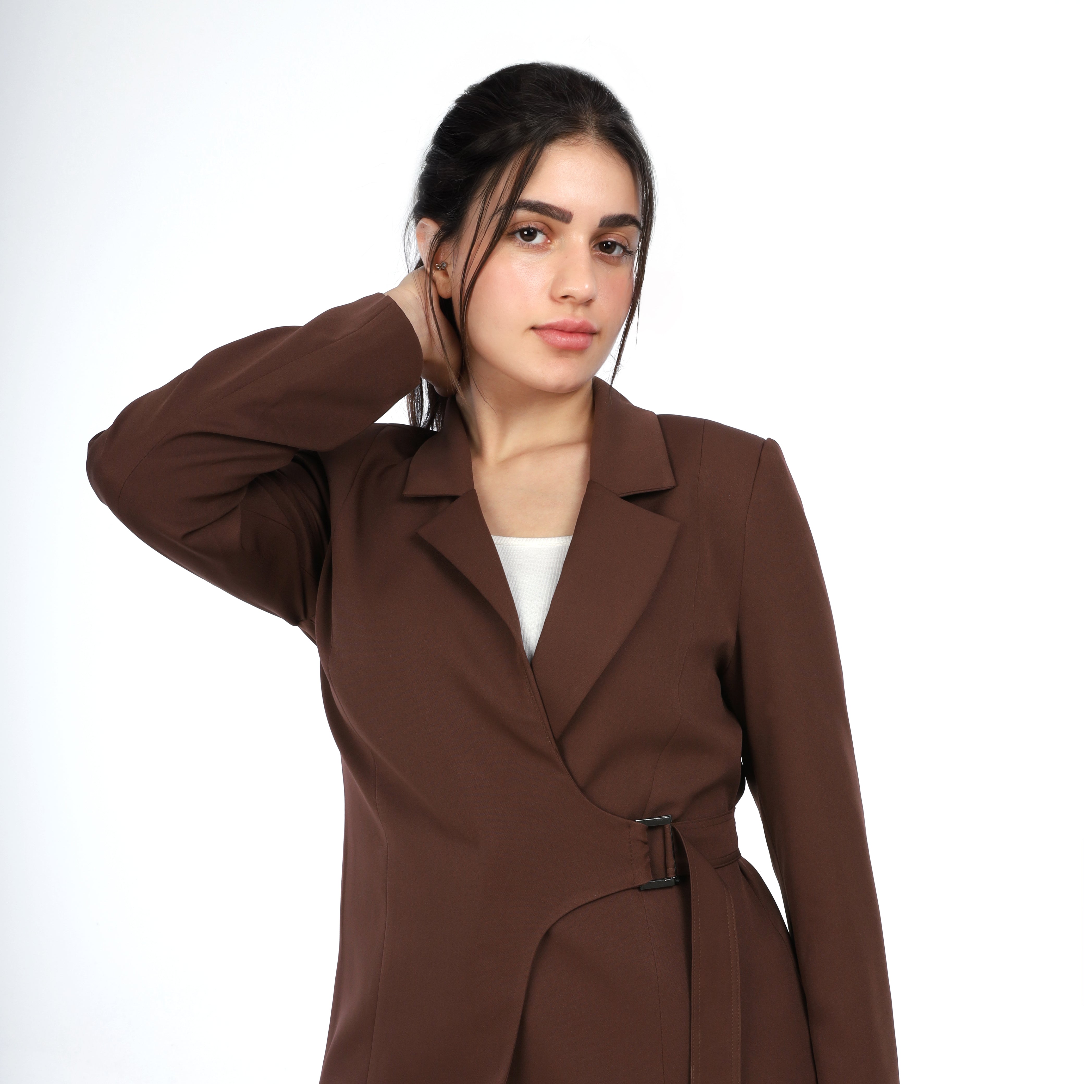 Side Tie and Lace Back Blazer w1630128