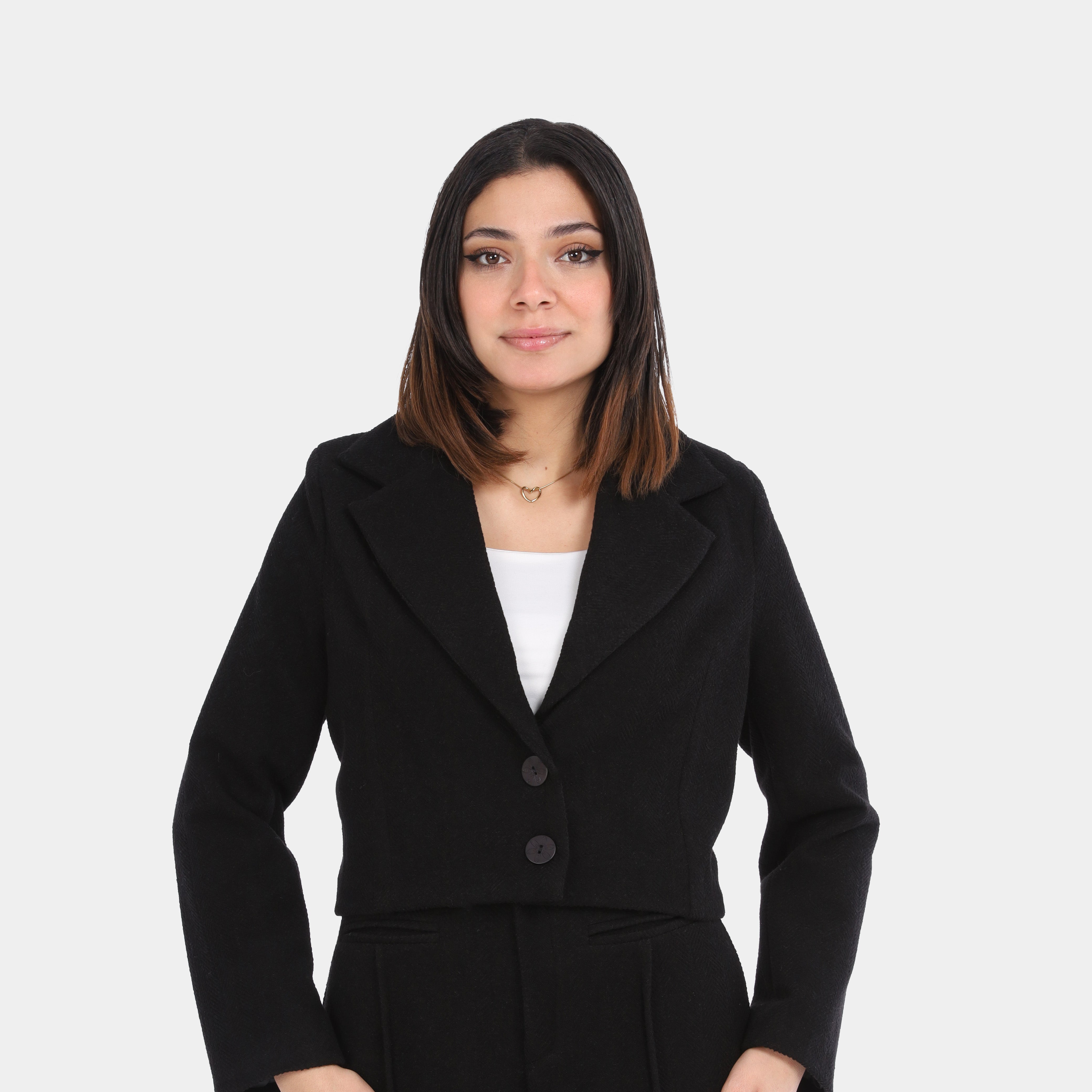 Textured Formal Cropped Blazer w1631/287