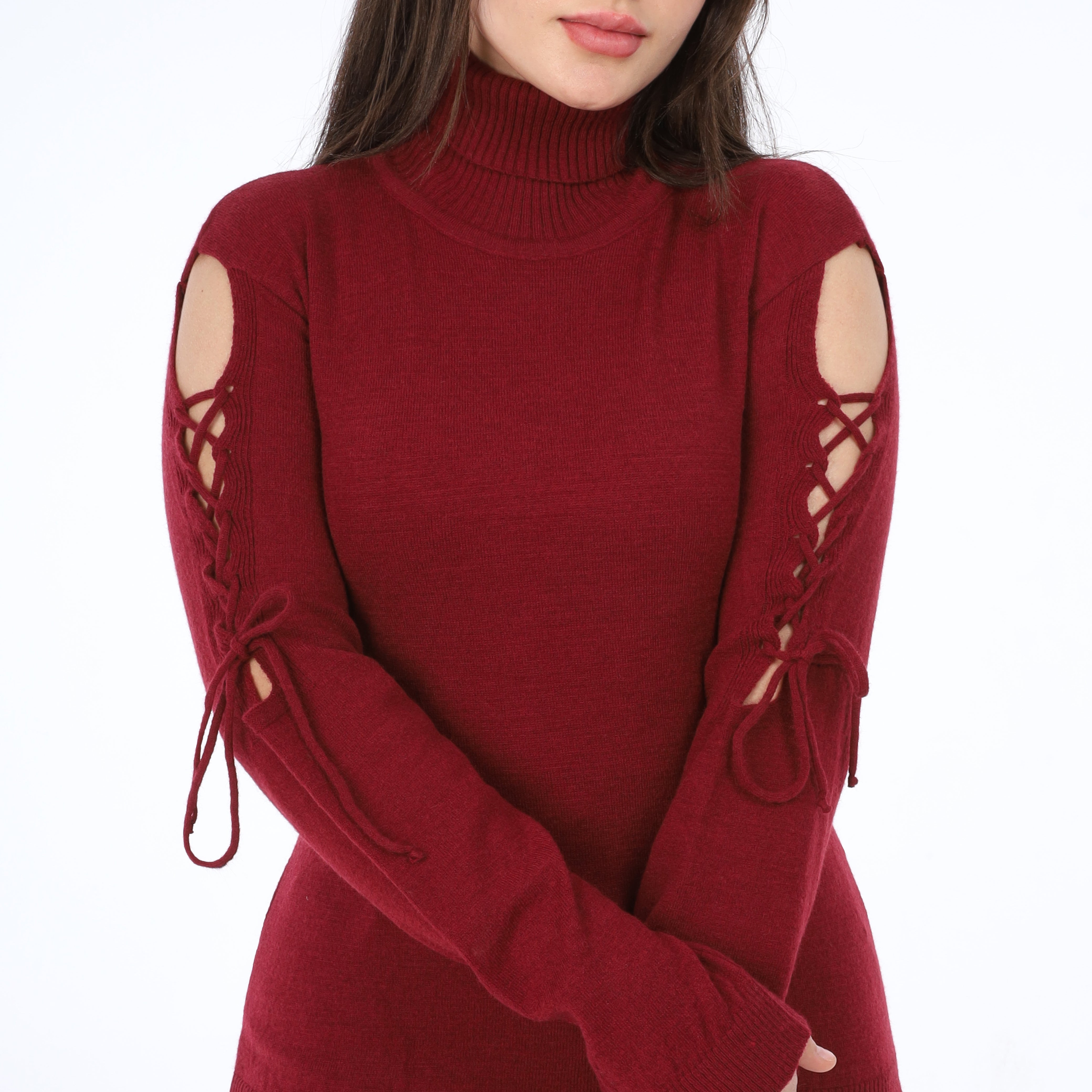 كنزة صوفية بأكمام مفتوحة w163211