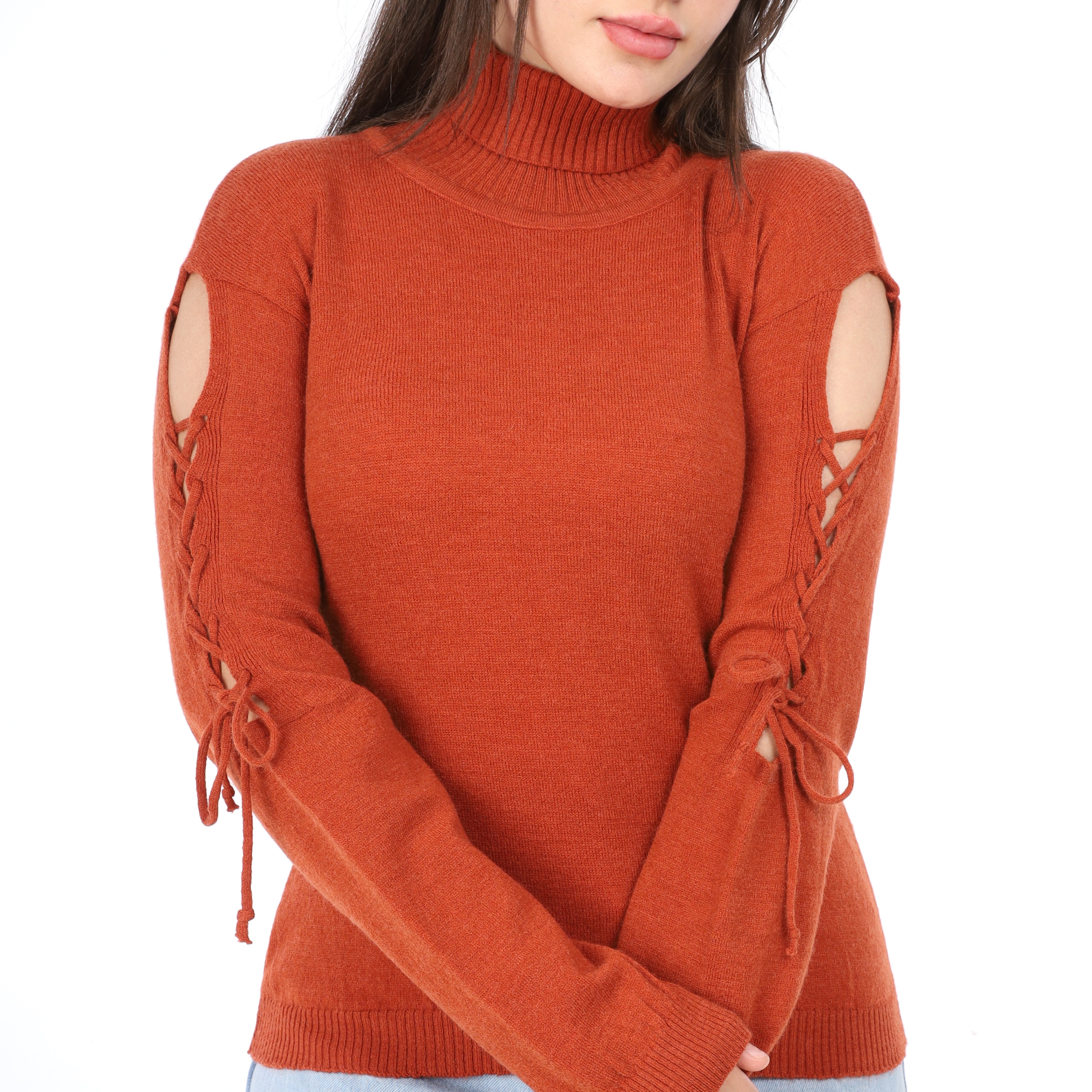 كنزة صوفية بأكمام مفتوحة w163211