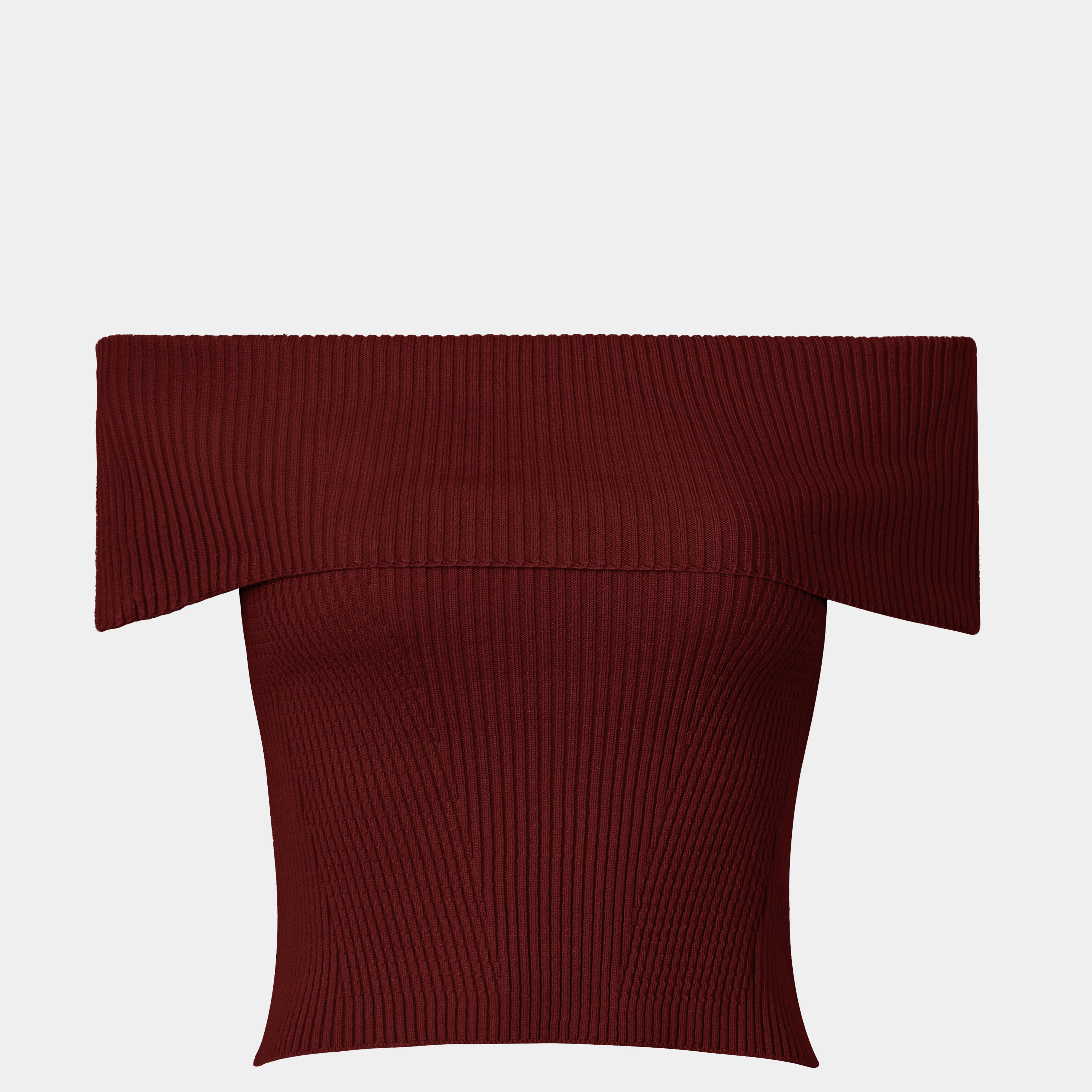 Ribbed Off-Shoulder Knit Top w163220