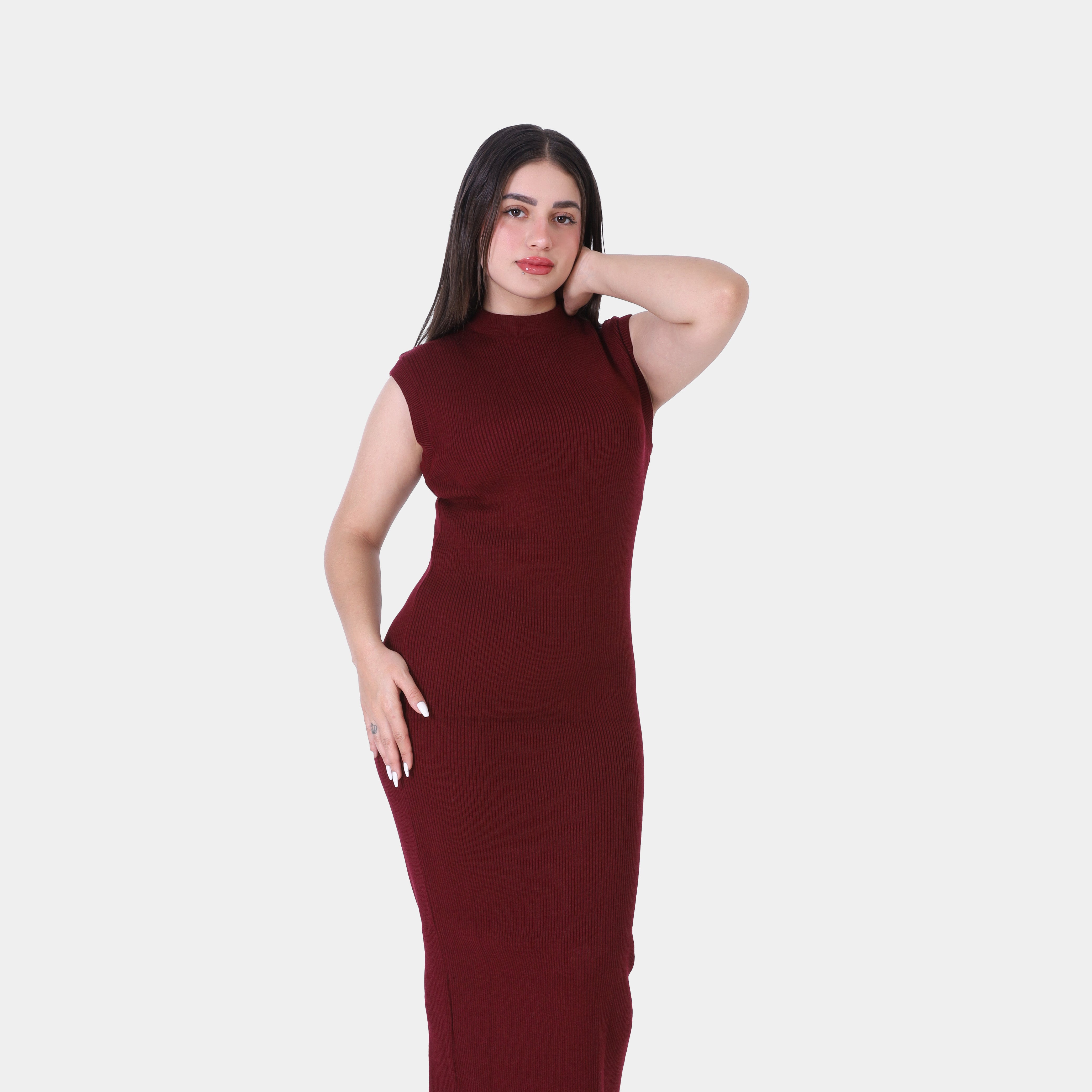 Sleeveless Bodycon Midi Dress w163287