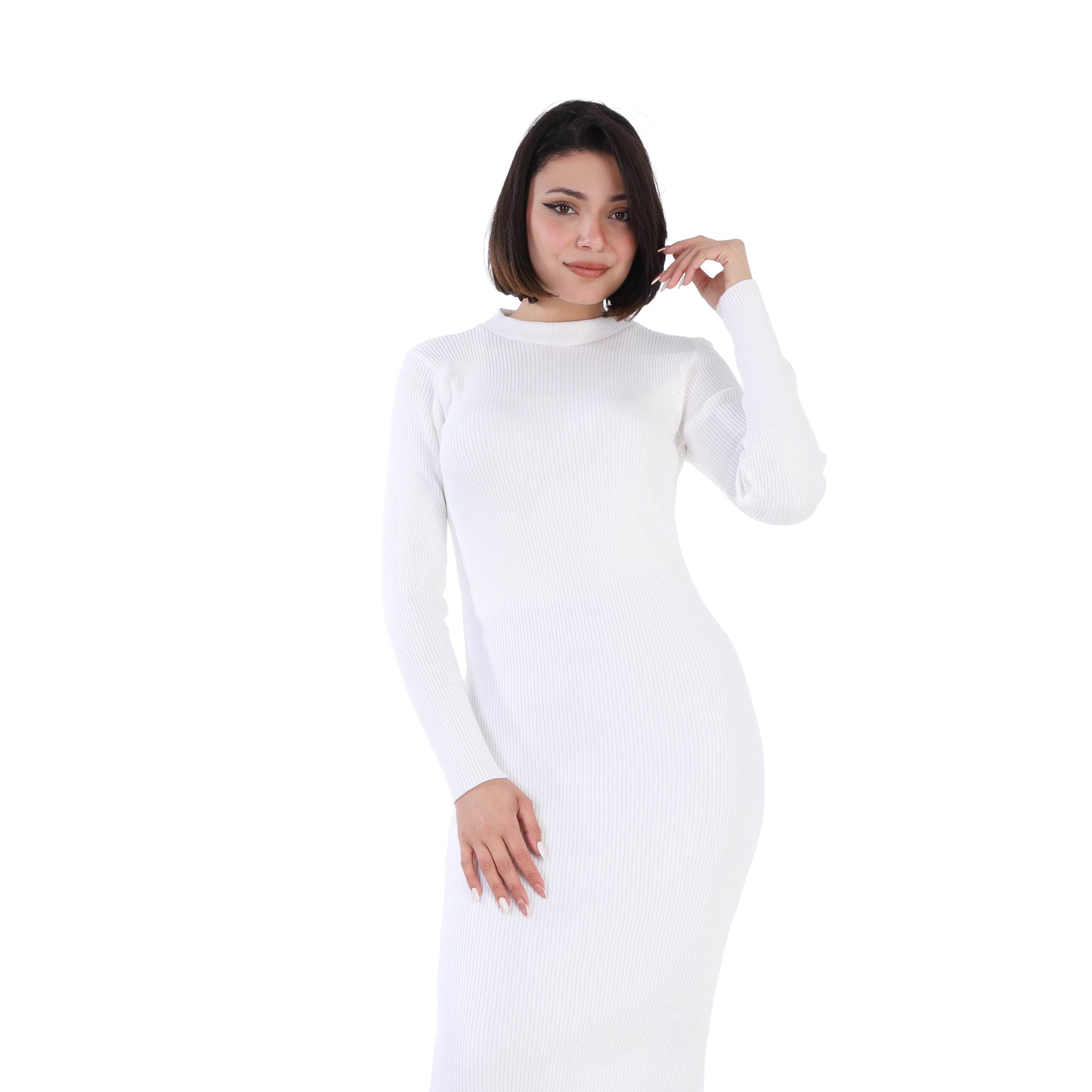 Ribbed Bodycon Midi Dress w163288