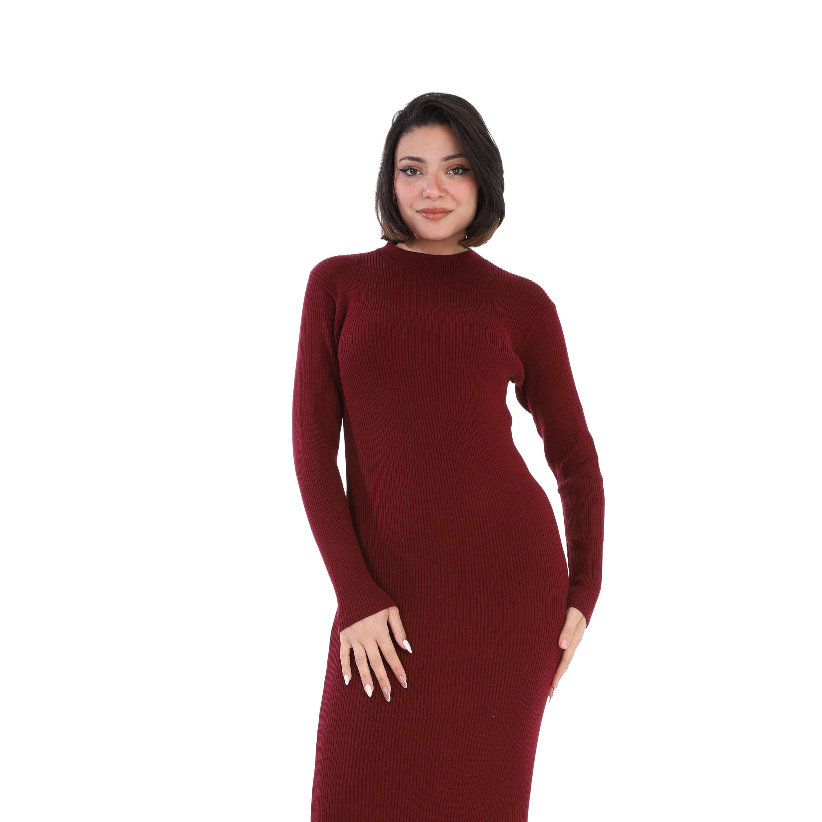 Ribbed Bodycon Midi Dress w163288