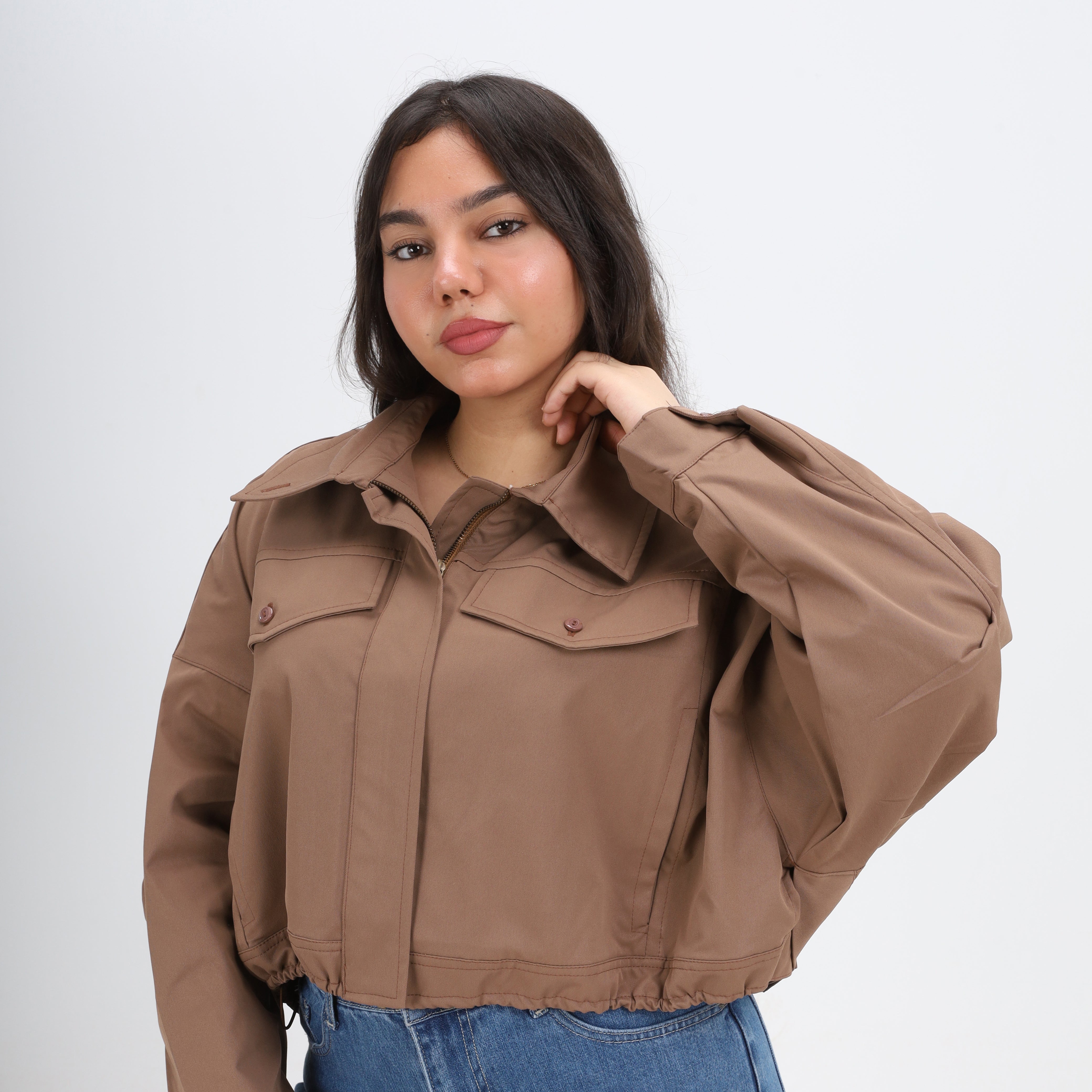 Cropped Suede Jacket w1645103