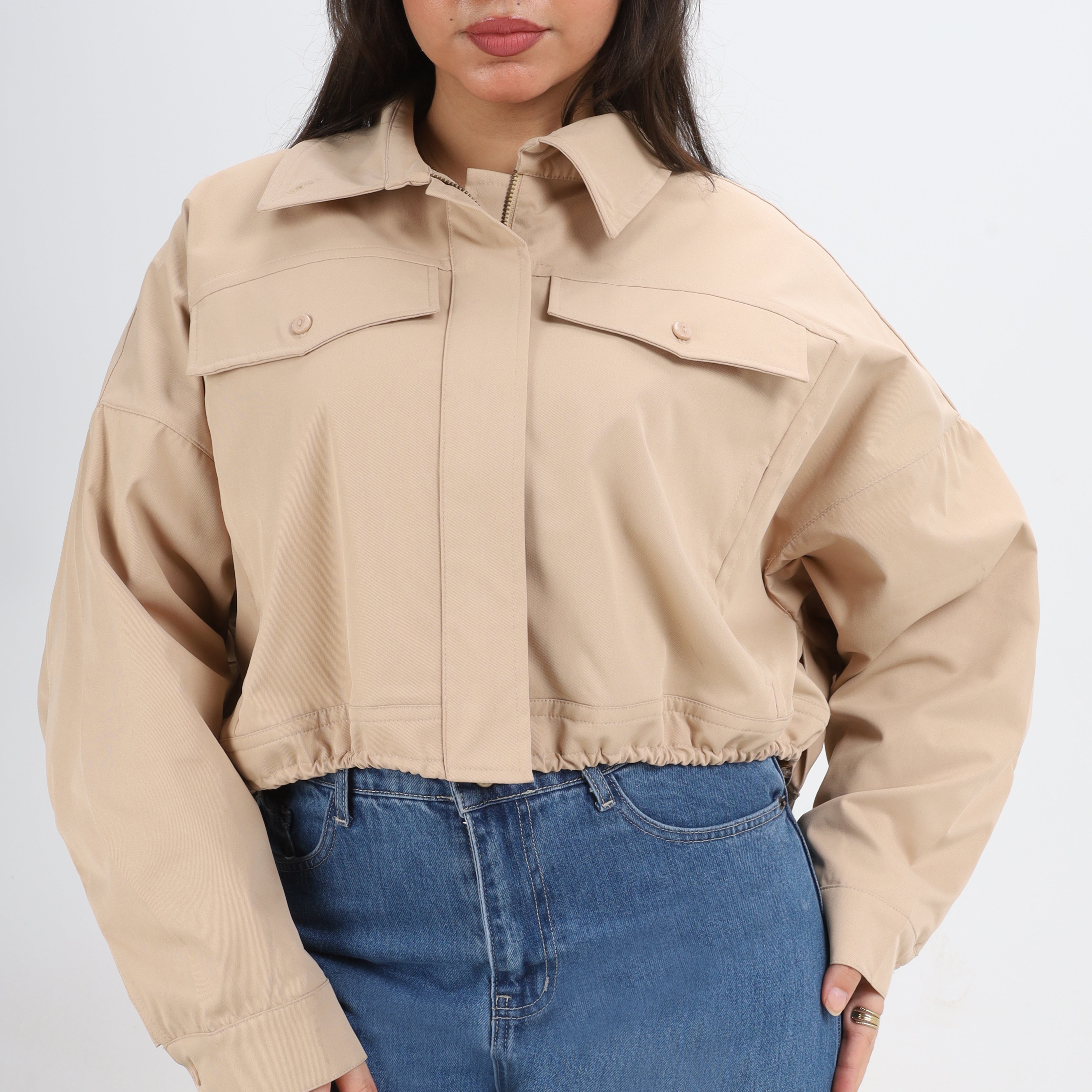 Cropped Suede Jacket w1645103