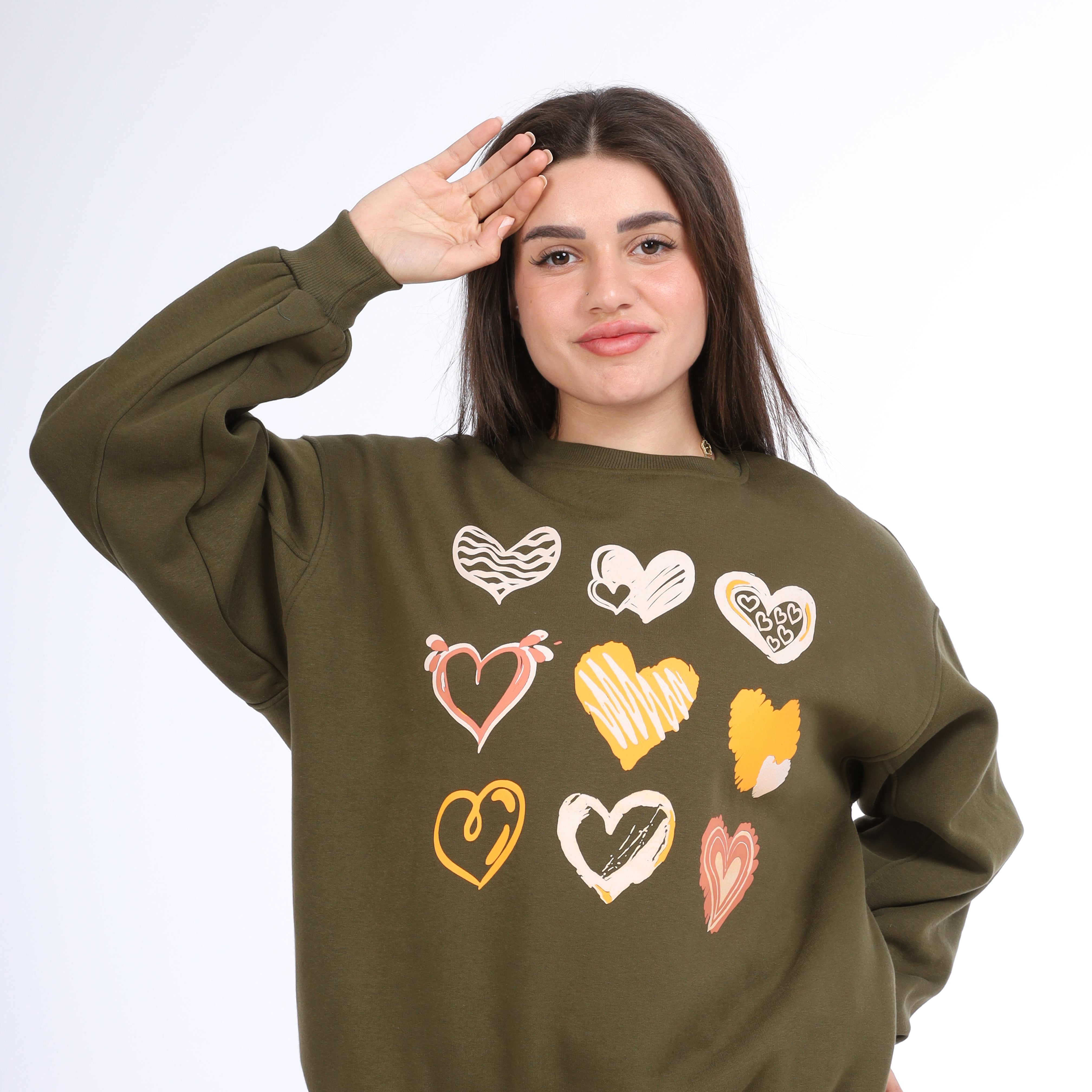 Minimal Design Print Sweatshirt  w1651164