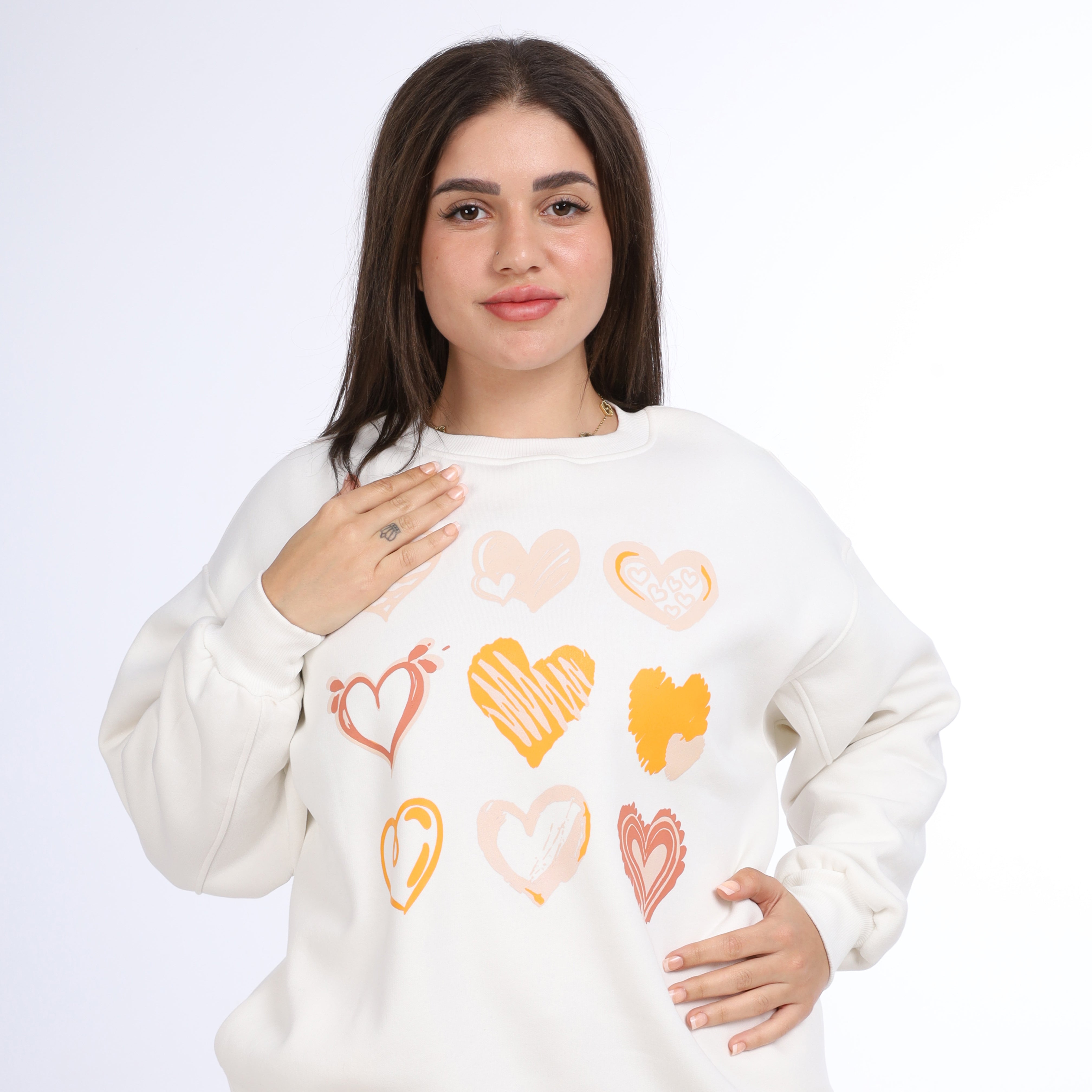 Minimal Design Print Sweatshirt  w1651164