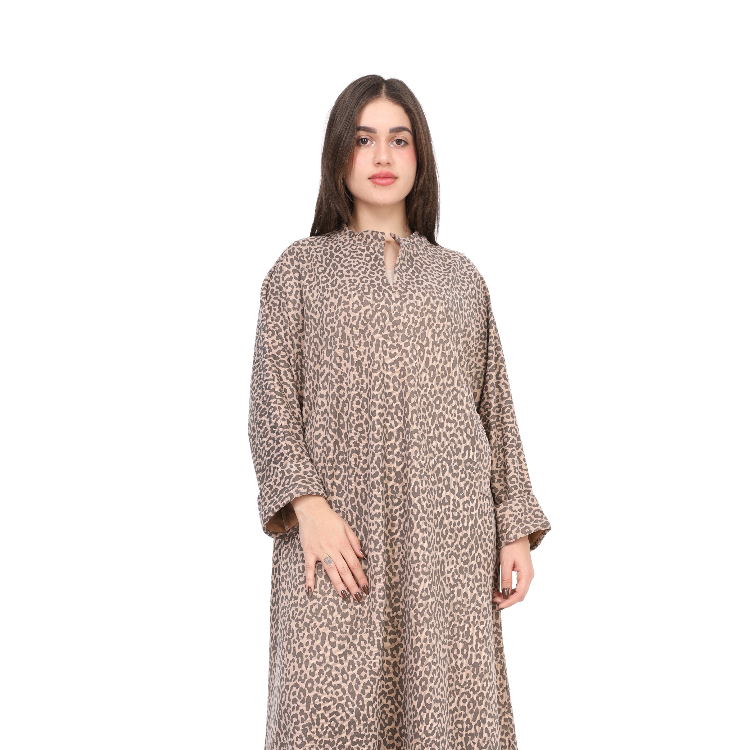 Leopard Print Maxi Dress w169280021