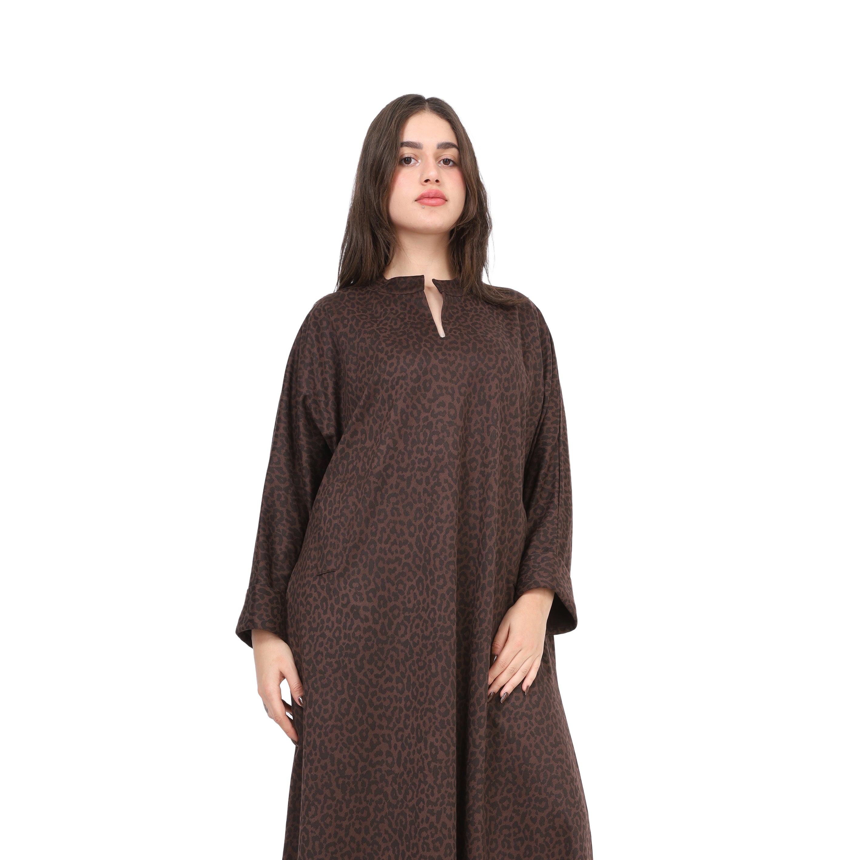 Leopard Print Maxi Dress w169280021