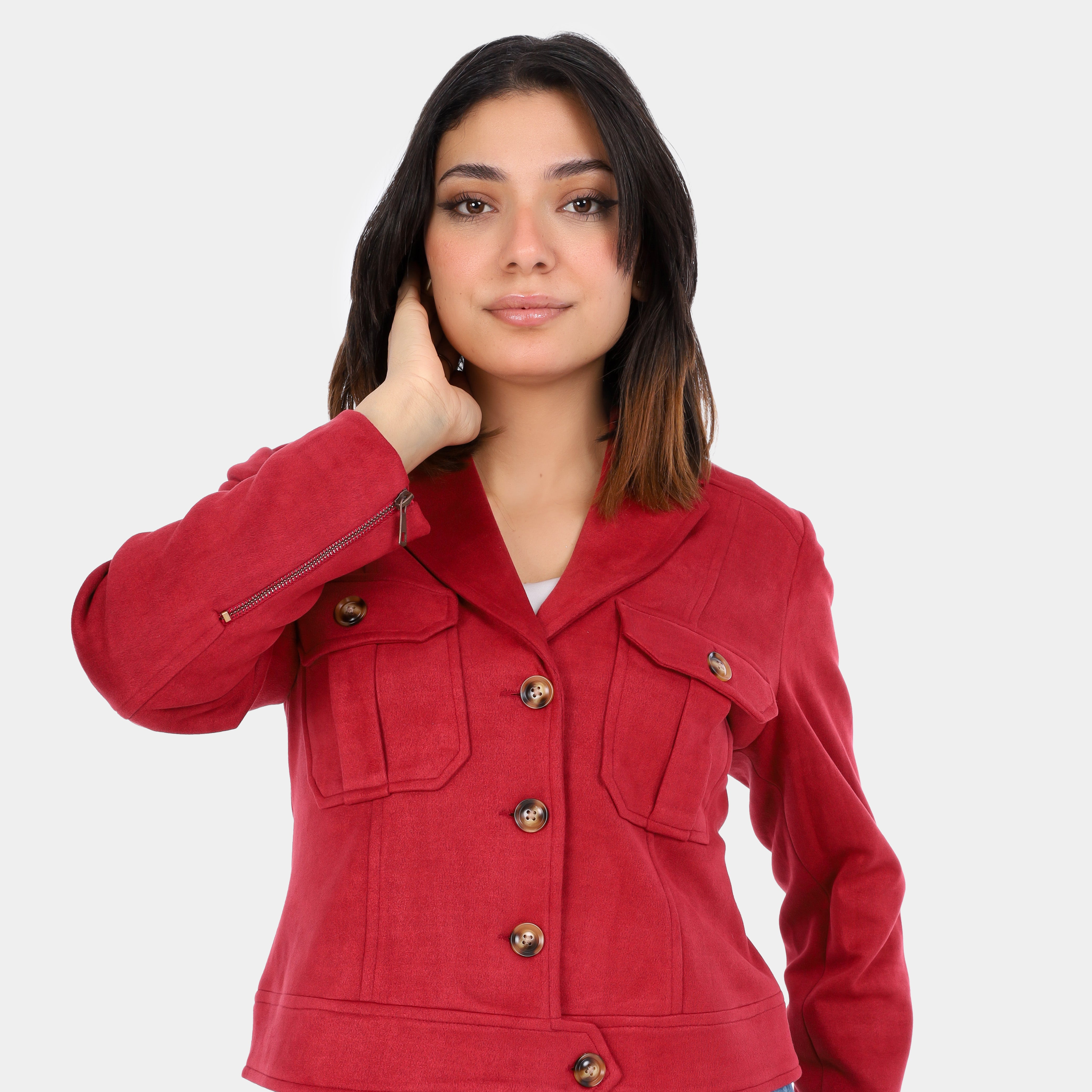 Cropped Wool Blend Jacket w16959130