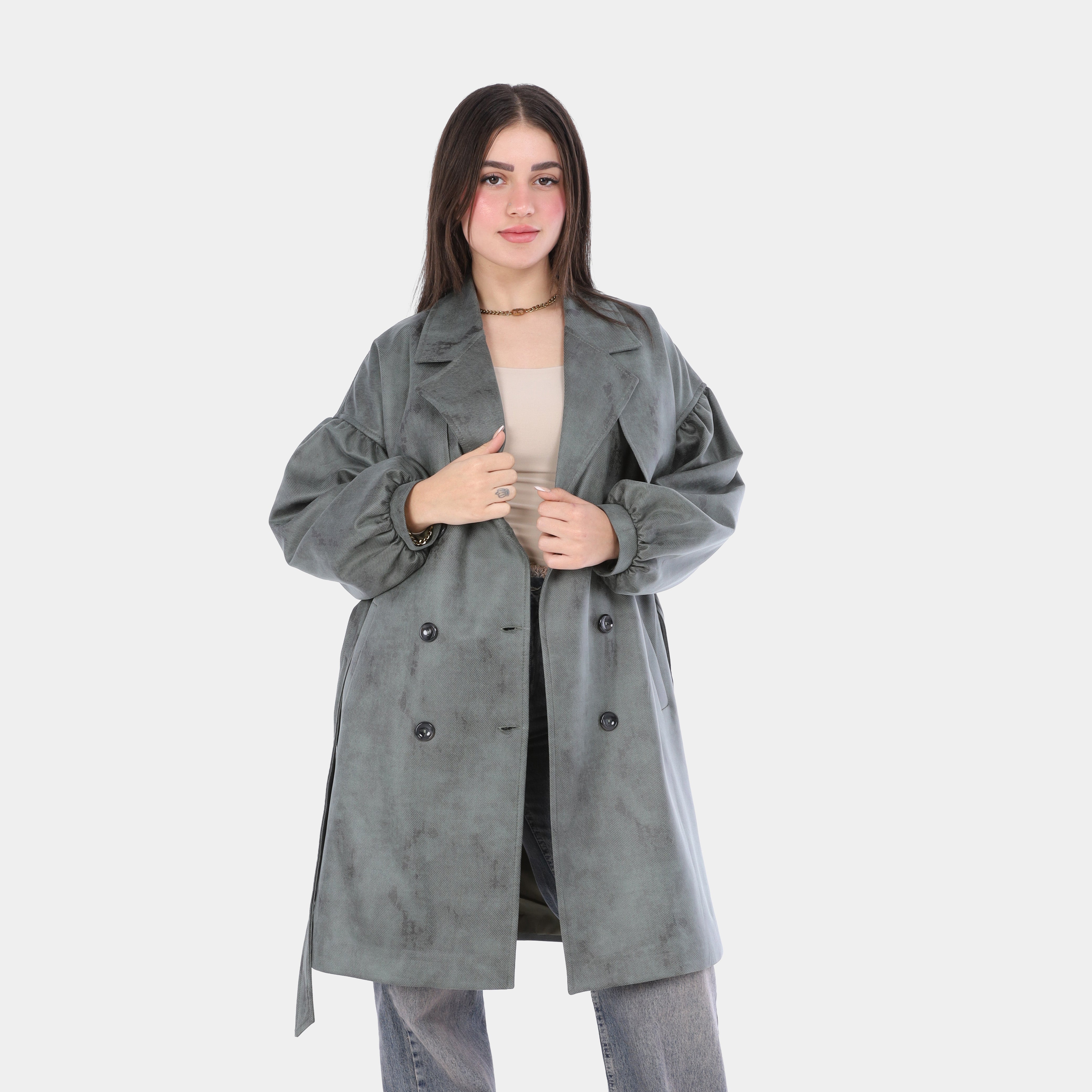 Classic Belted Trench Coat w16962042