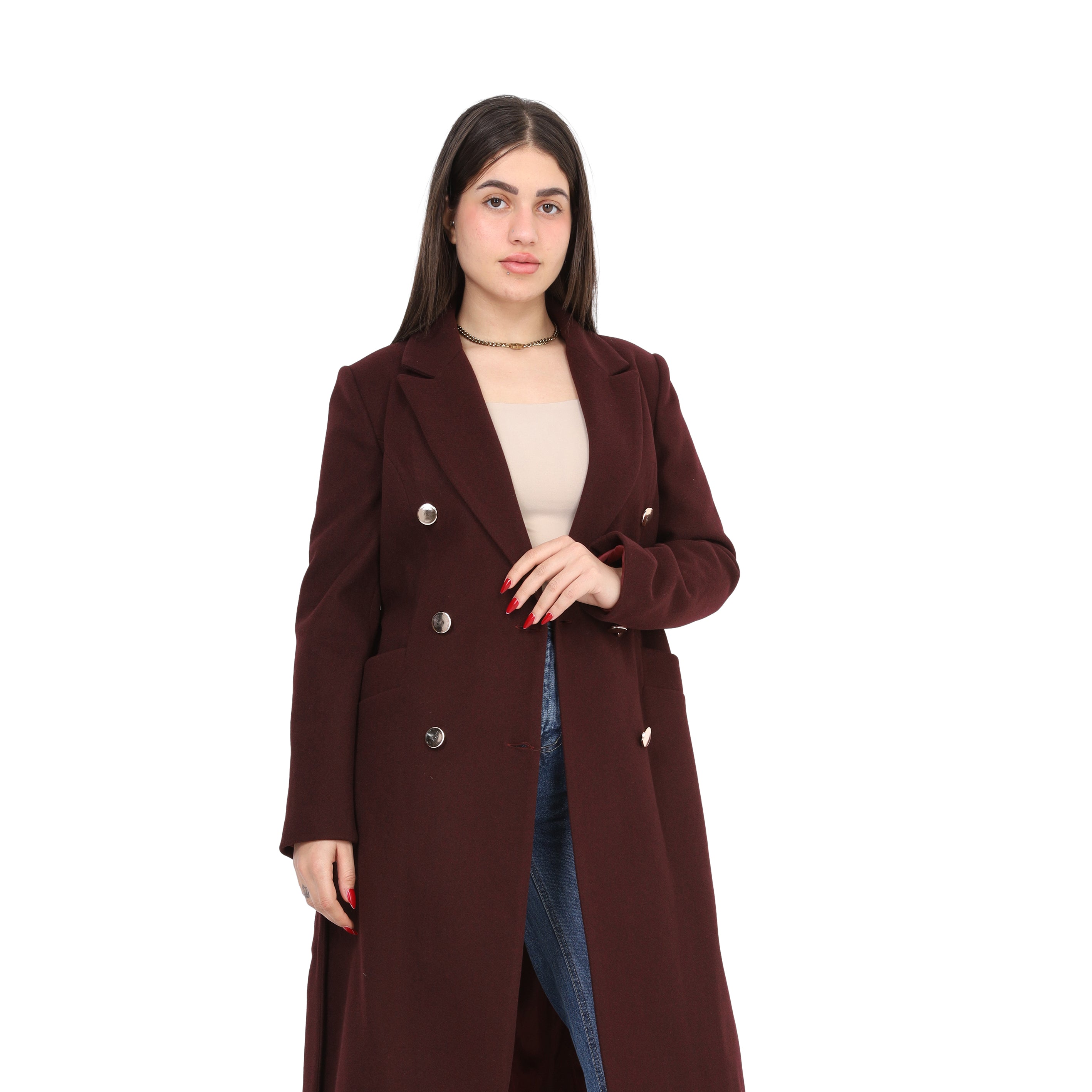 Classic Long Wool Coat w169711300