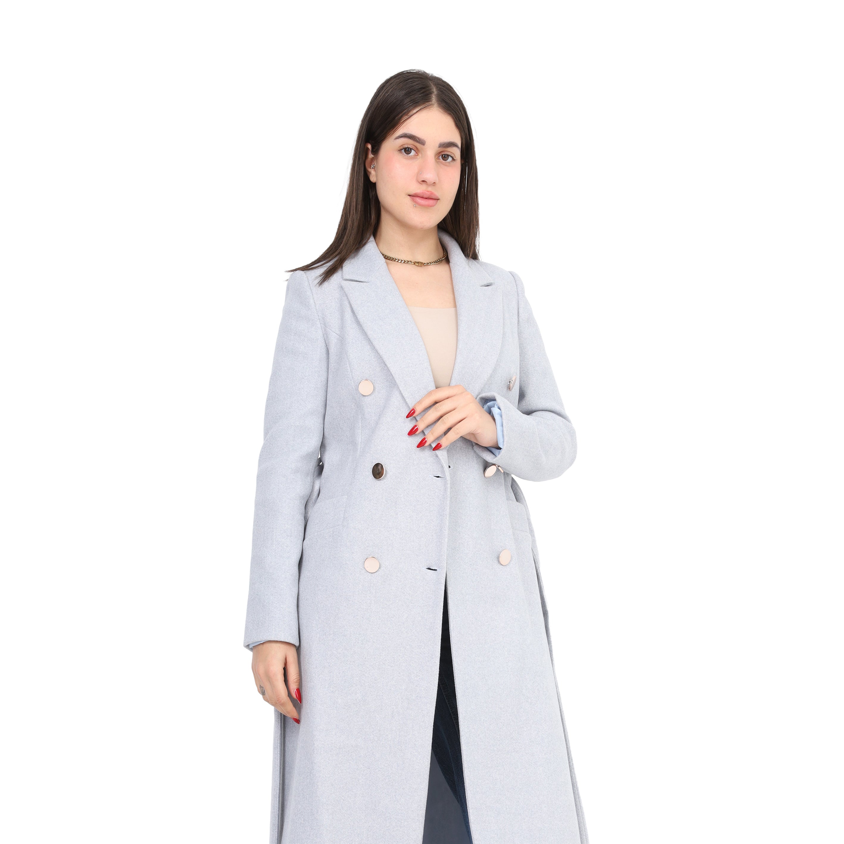 Classic Long Wool Coat w169711300
