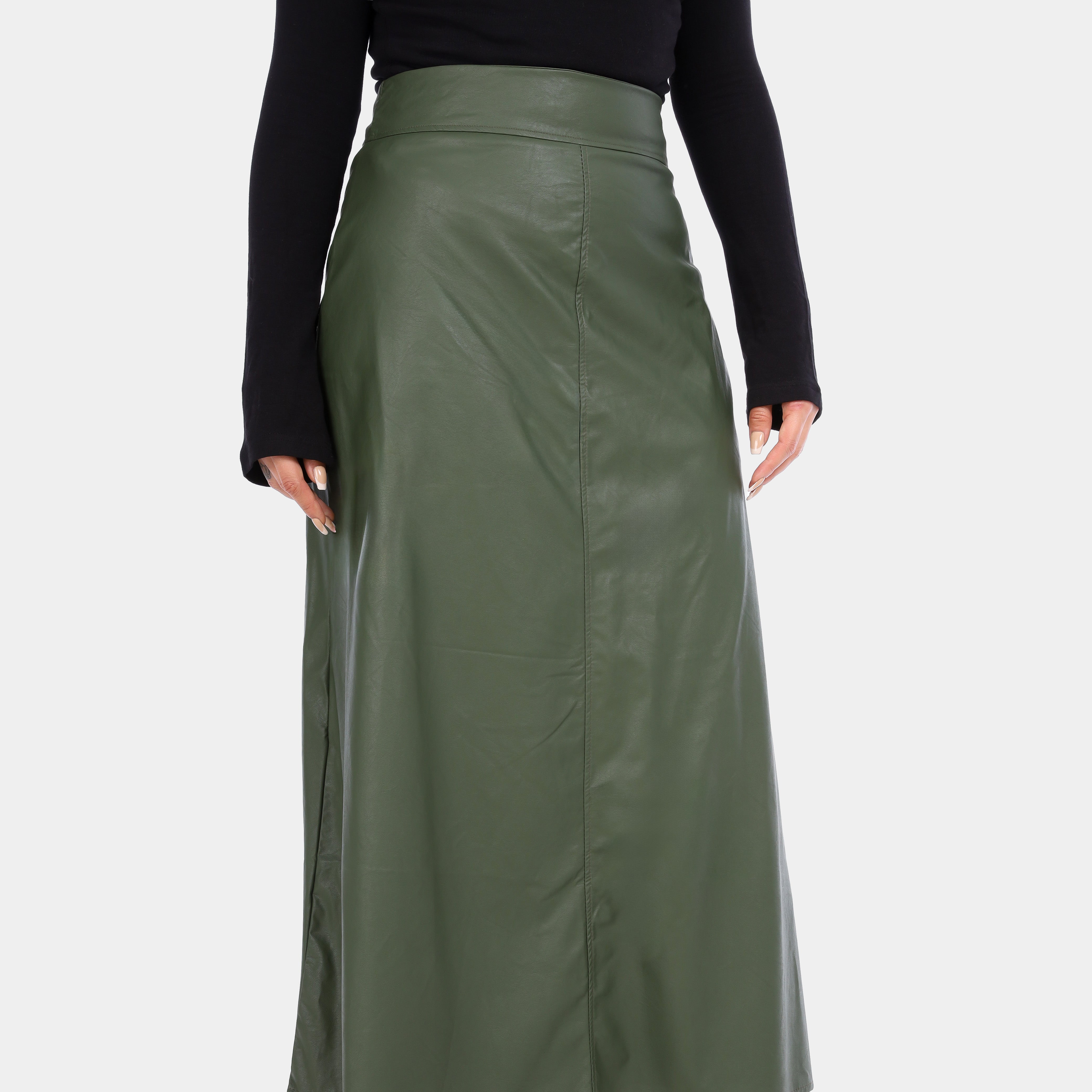 Faux Leather Maxi Skirt w1699118