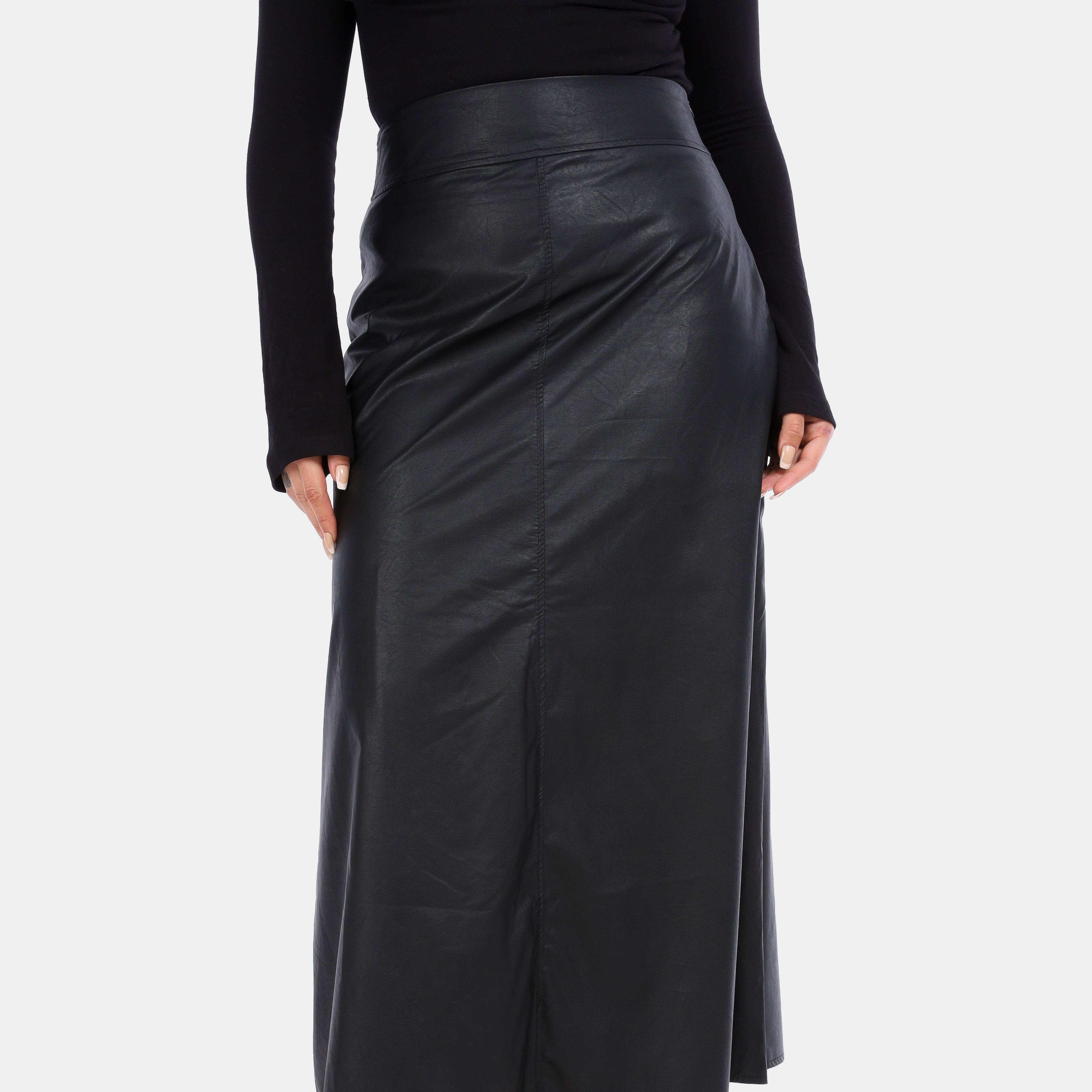 Faux Leather Maxi Skirt w1699118