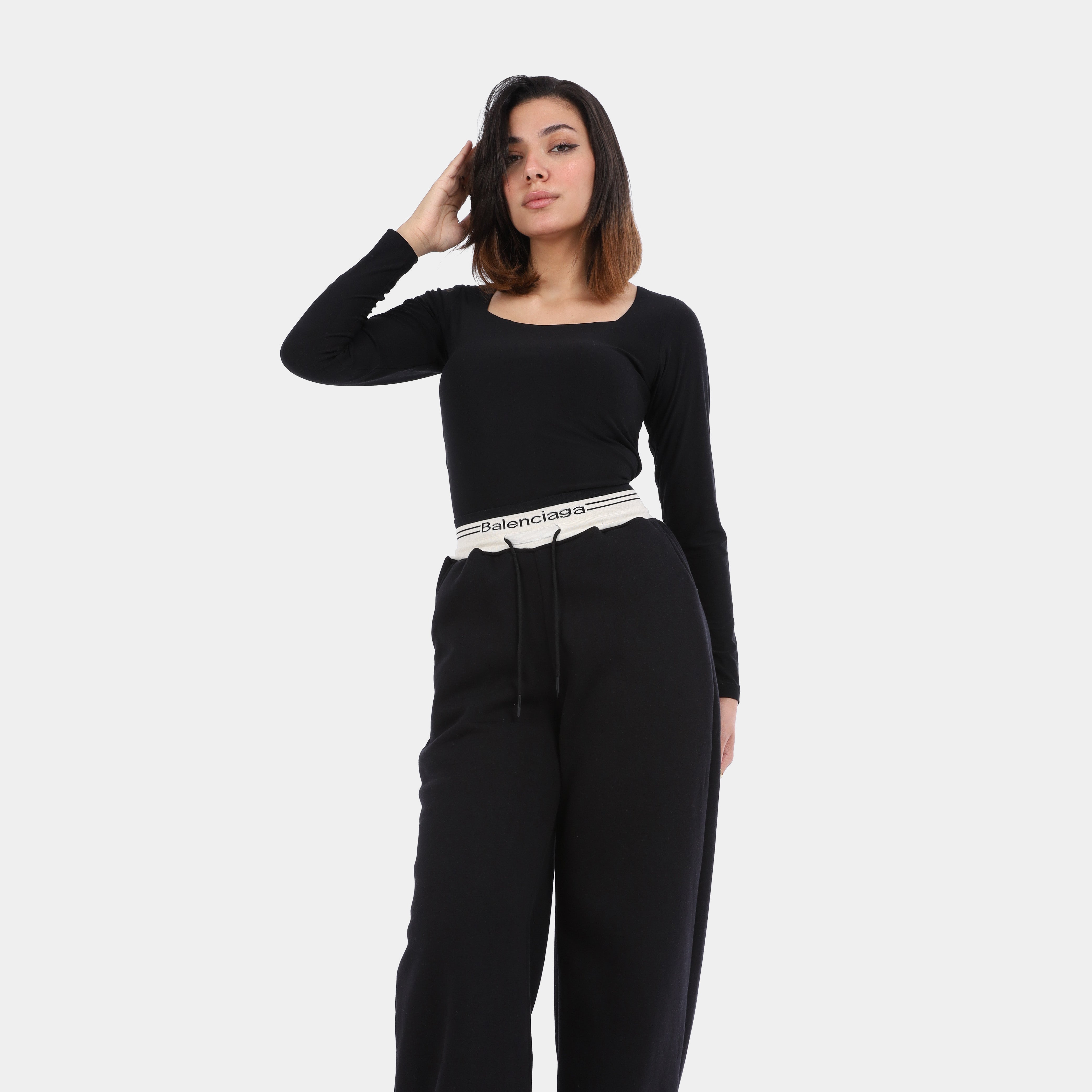 Wide-Leg Milton Pants with Elastic Waist w1700W247