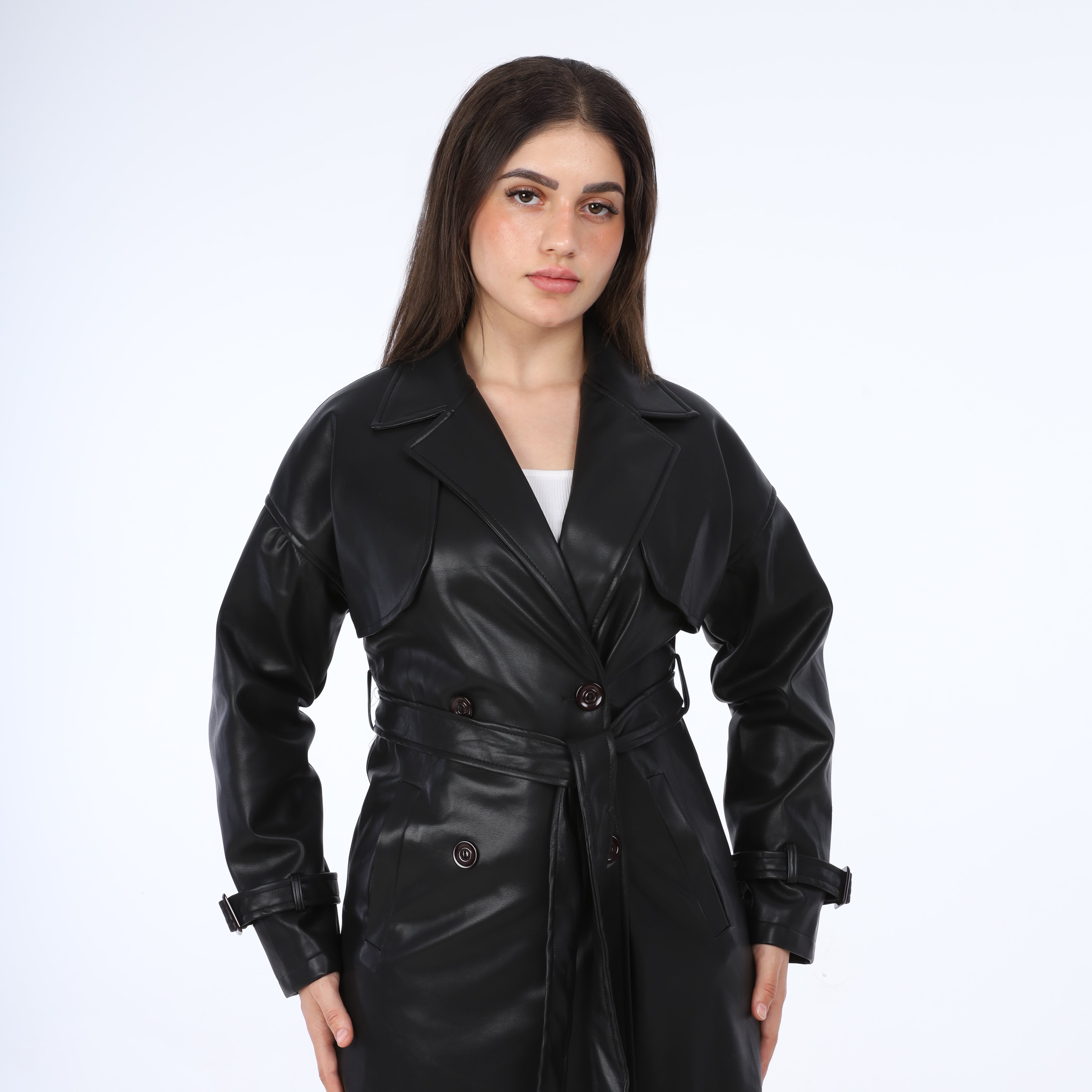 Classic Leather Coat w1709555