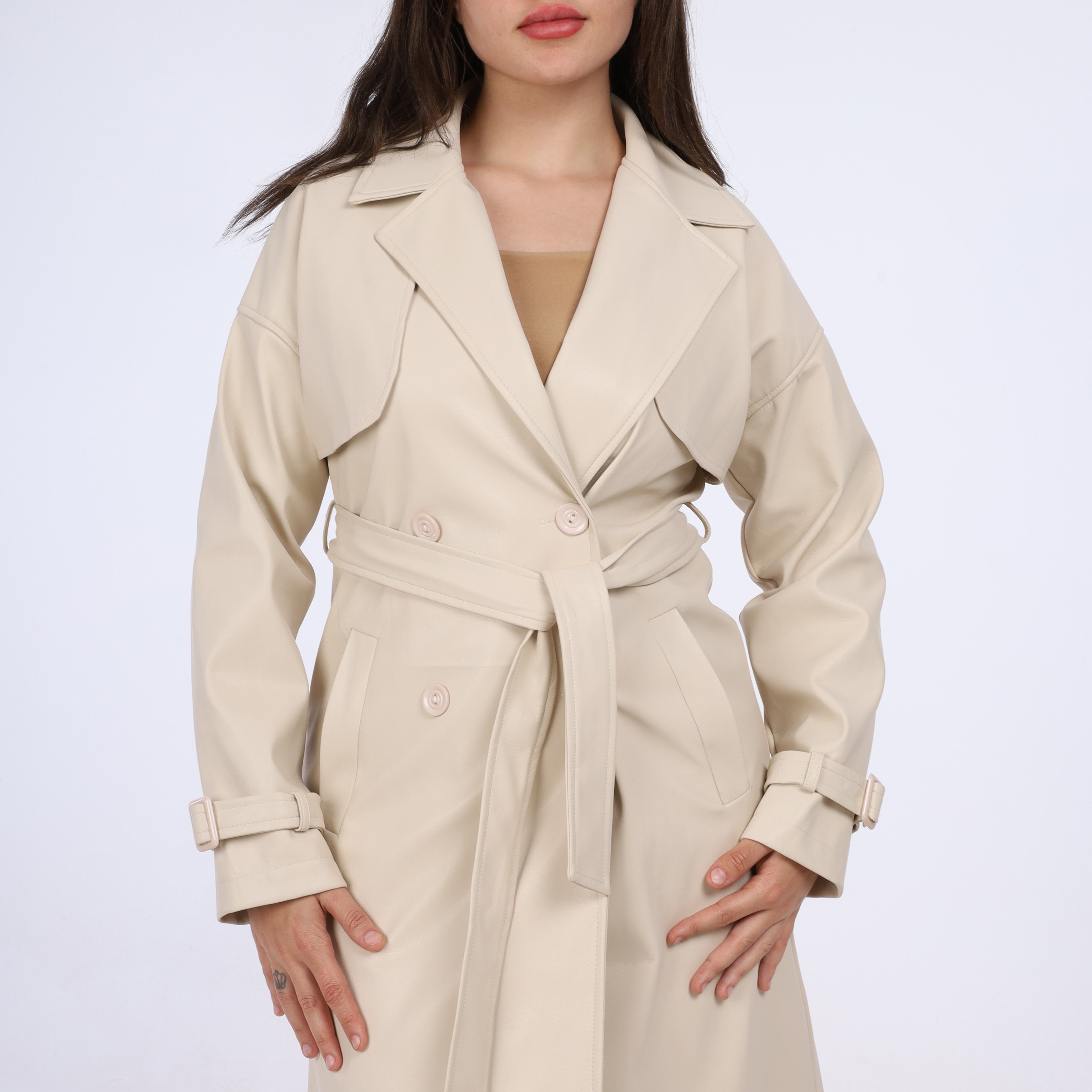 Classic Leather Coat w1709555