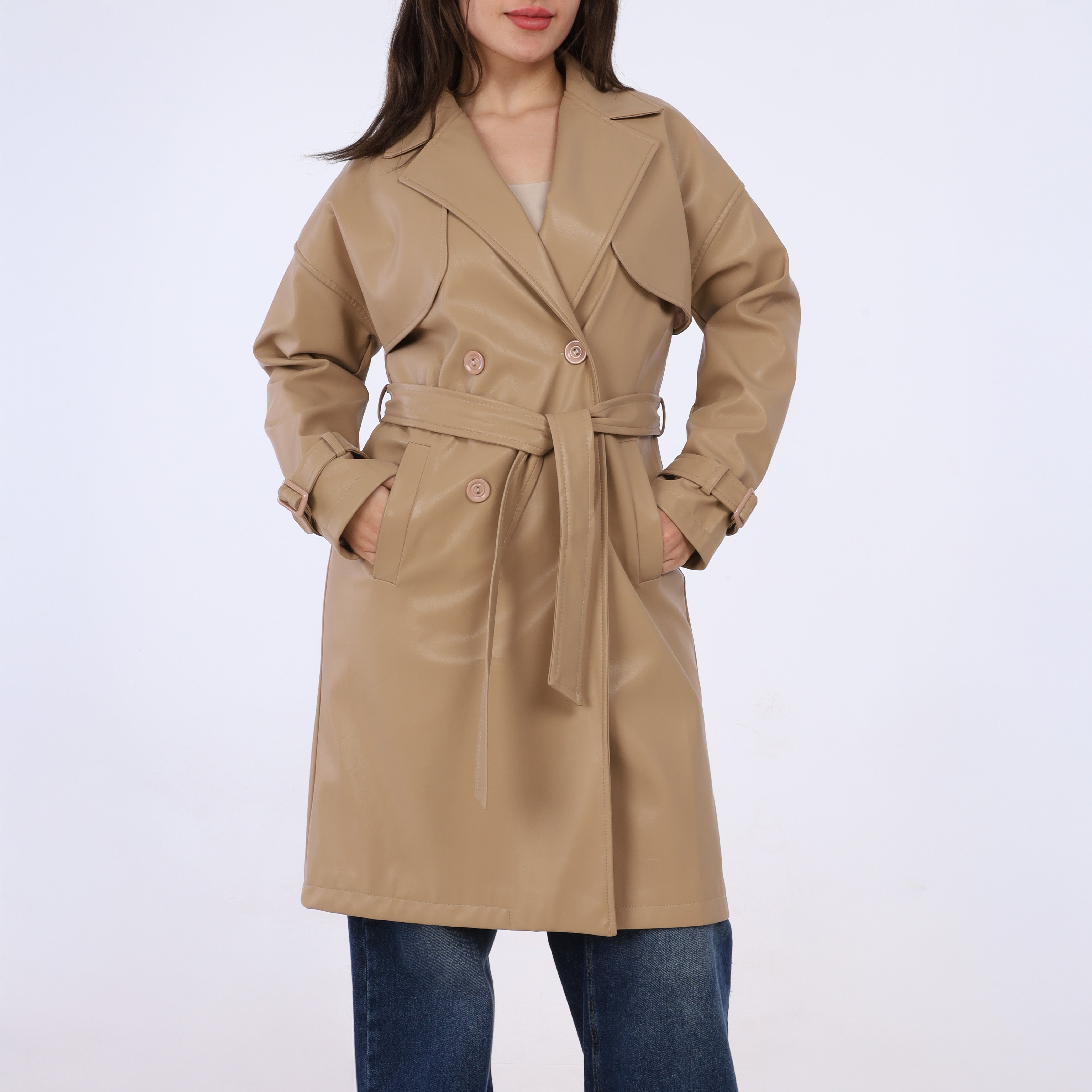 Classic Leather Coat w1709555