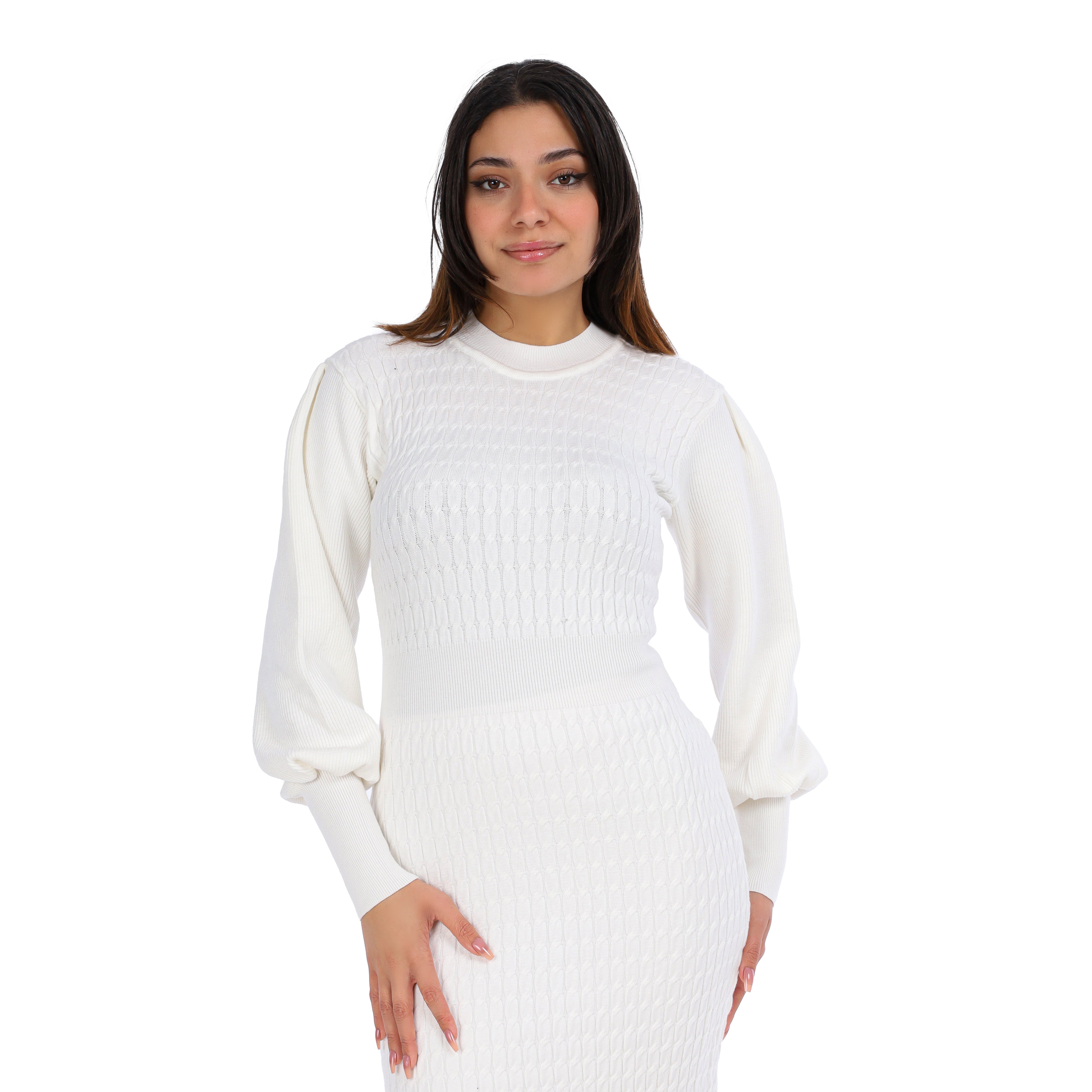 Asymmetrical Ribbed Knit Mini Dress w1720486