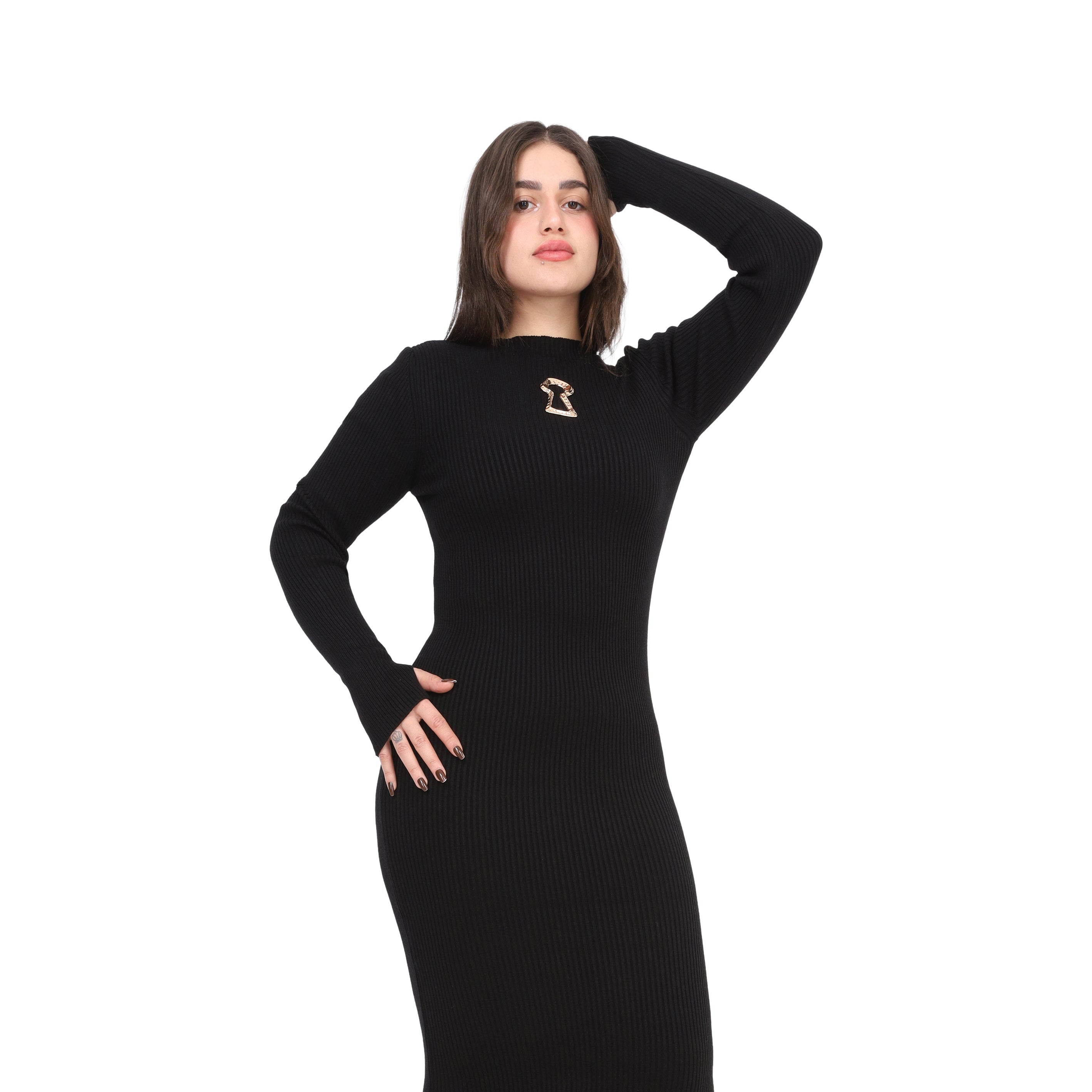 Elegant Bodycon Midi Dress w17502000