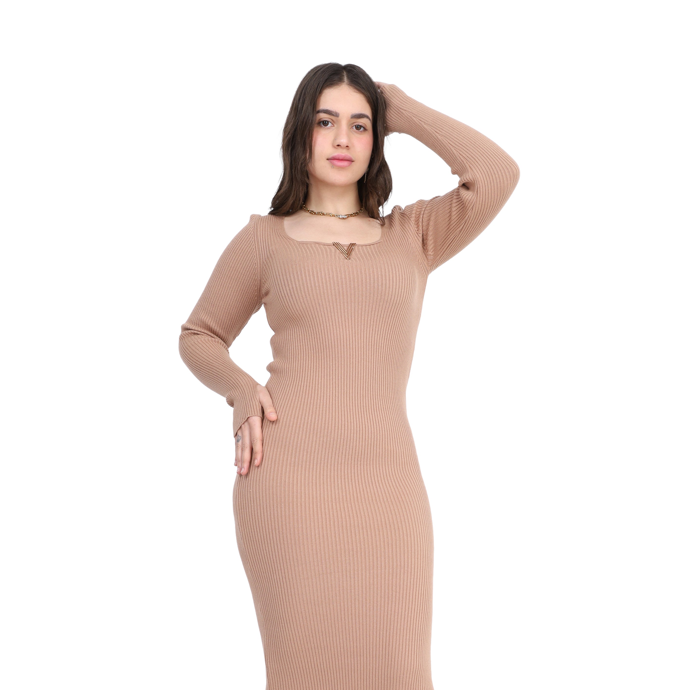 Elegant Bodycon Midi Dress w17502001