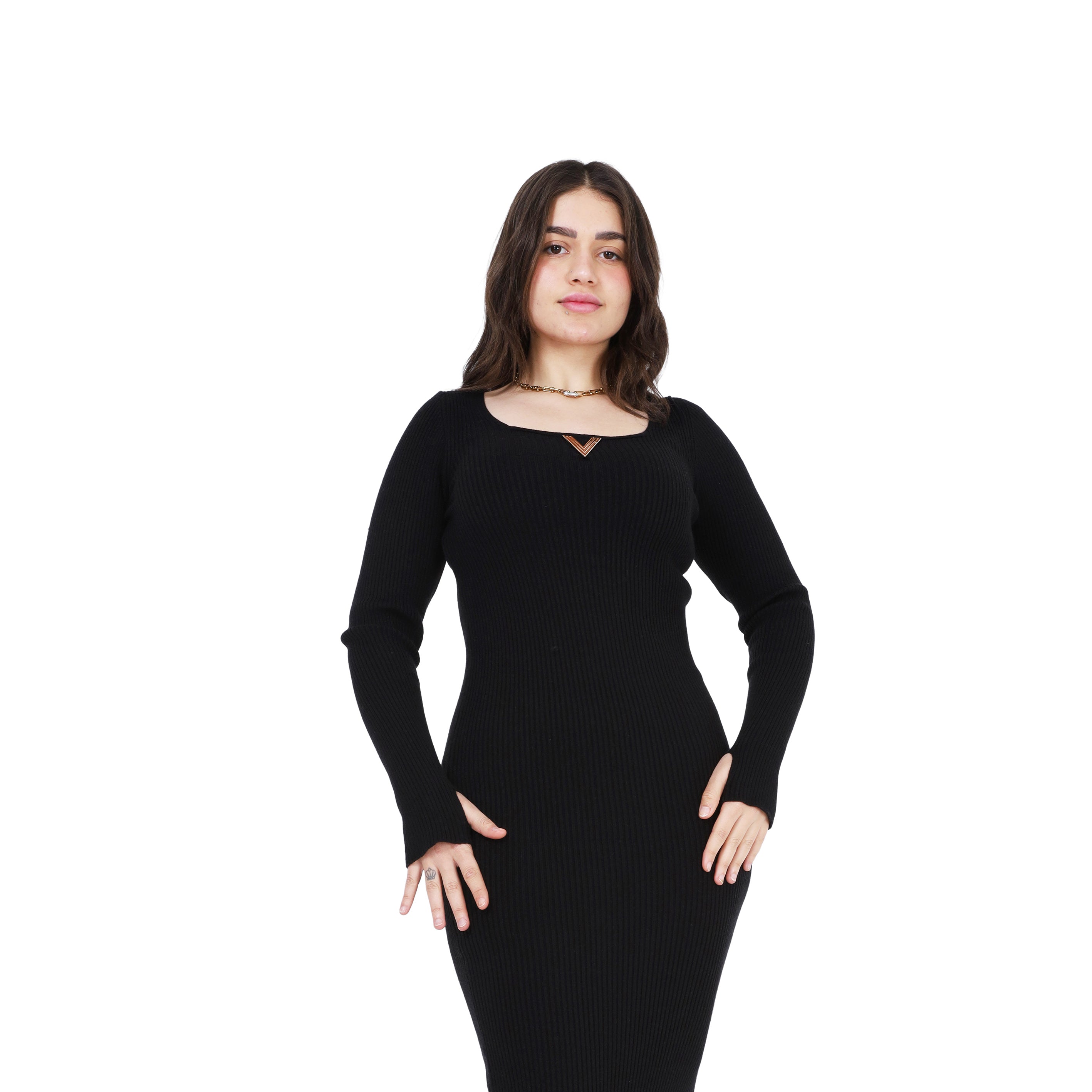 Elegant Bodycon Midi Dress w17502001