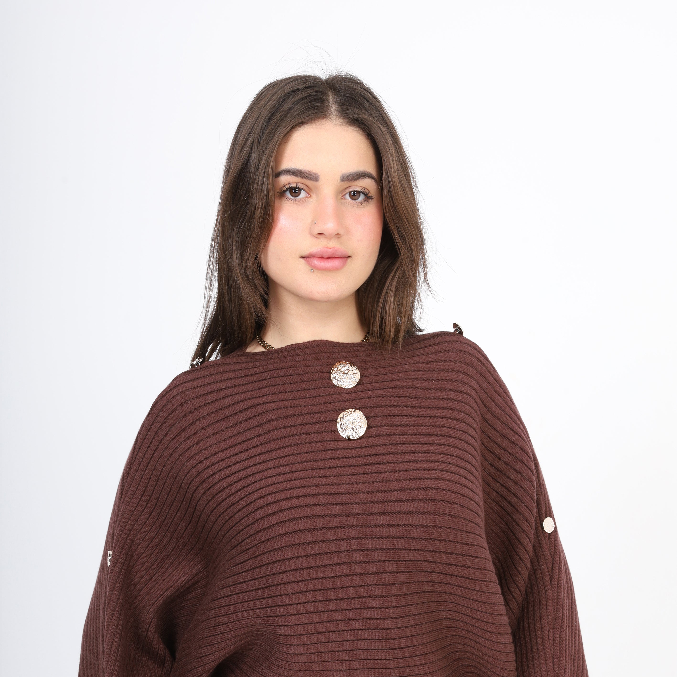 Cropped Blouse with Wide Sleeves w17504022
