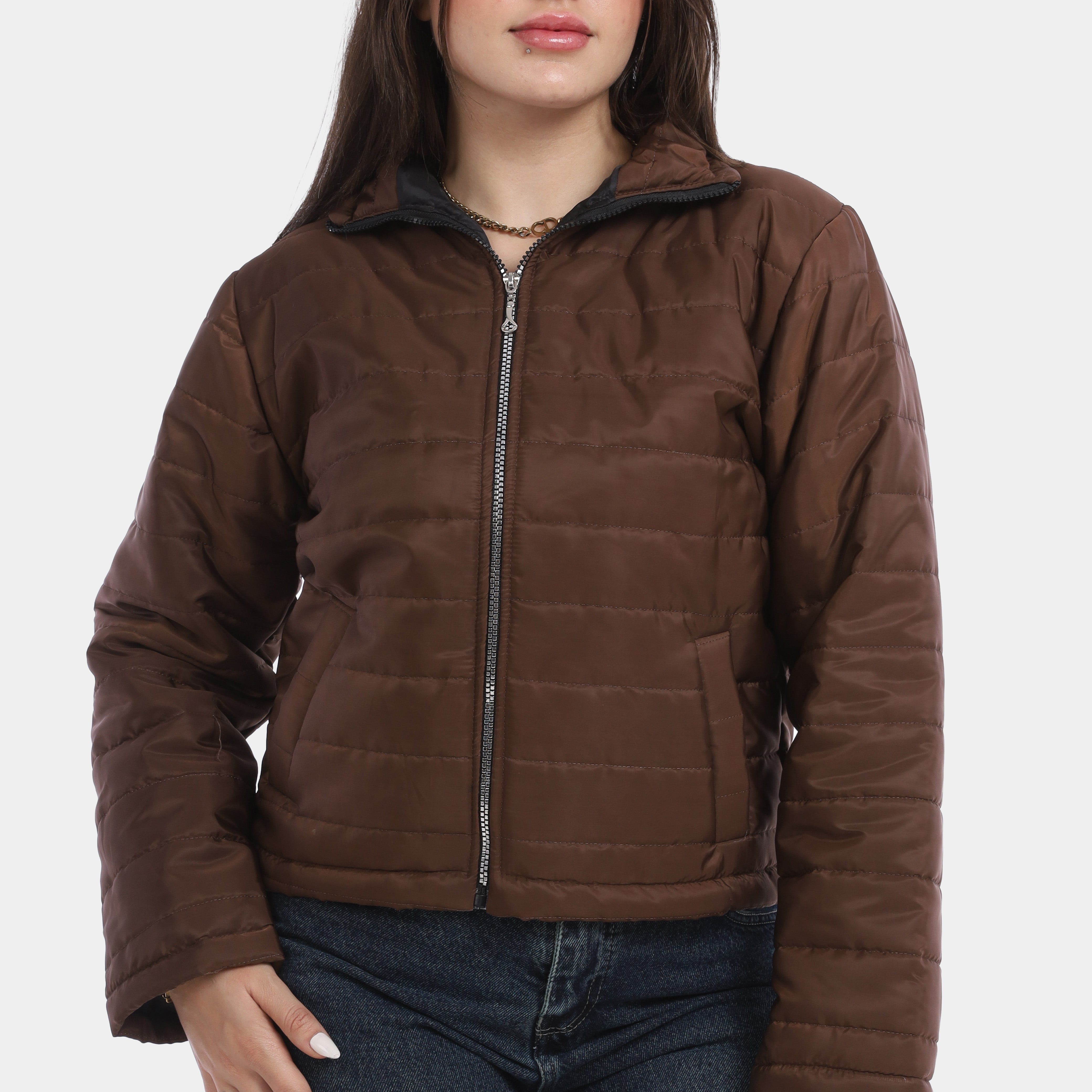 Puffer Jacket With Zipper w750301