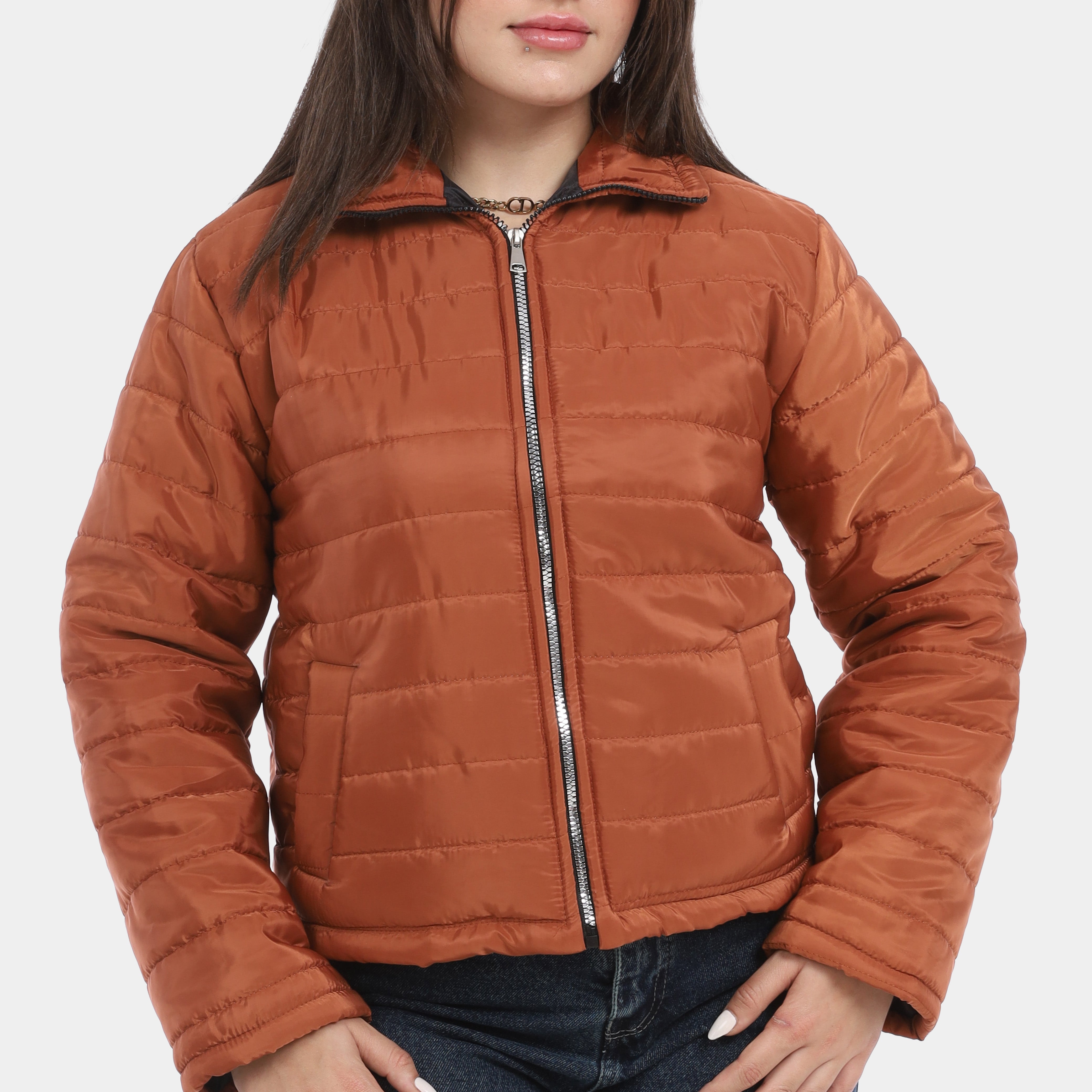 Puffer Jacket With Zipper w750301