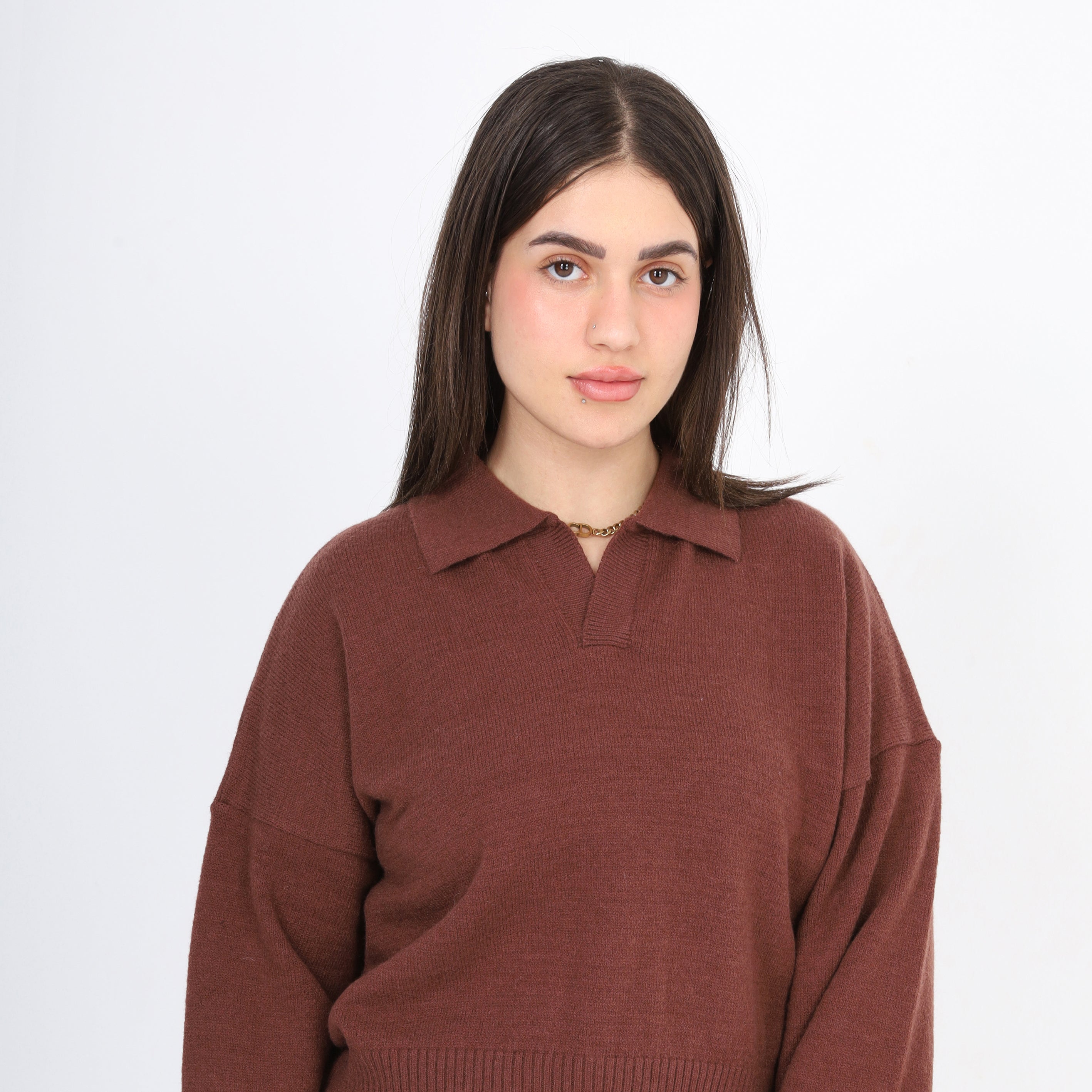 Cropped Knit Sweater w995B024