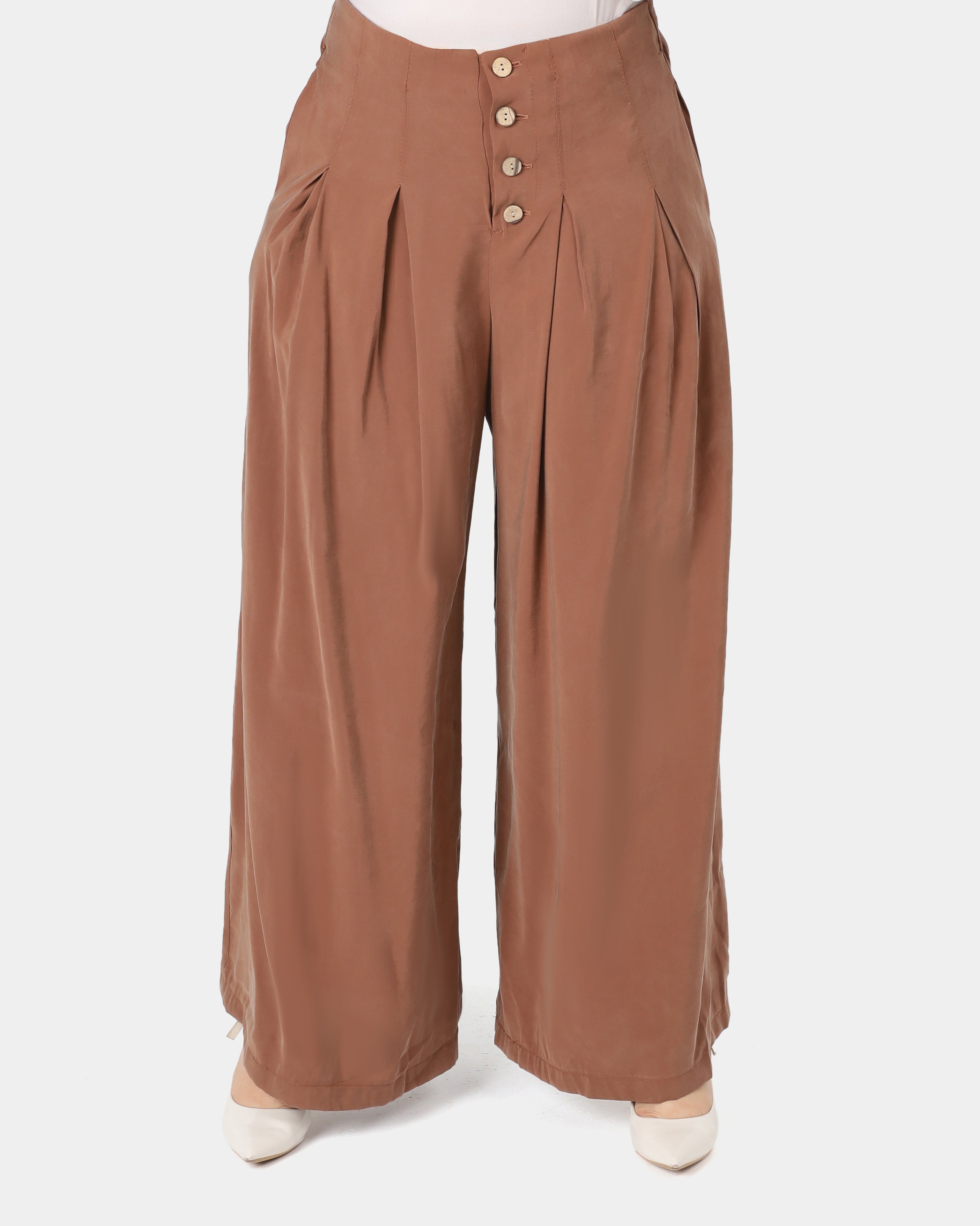 Wide Leg Casual Trousers 10128594