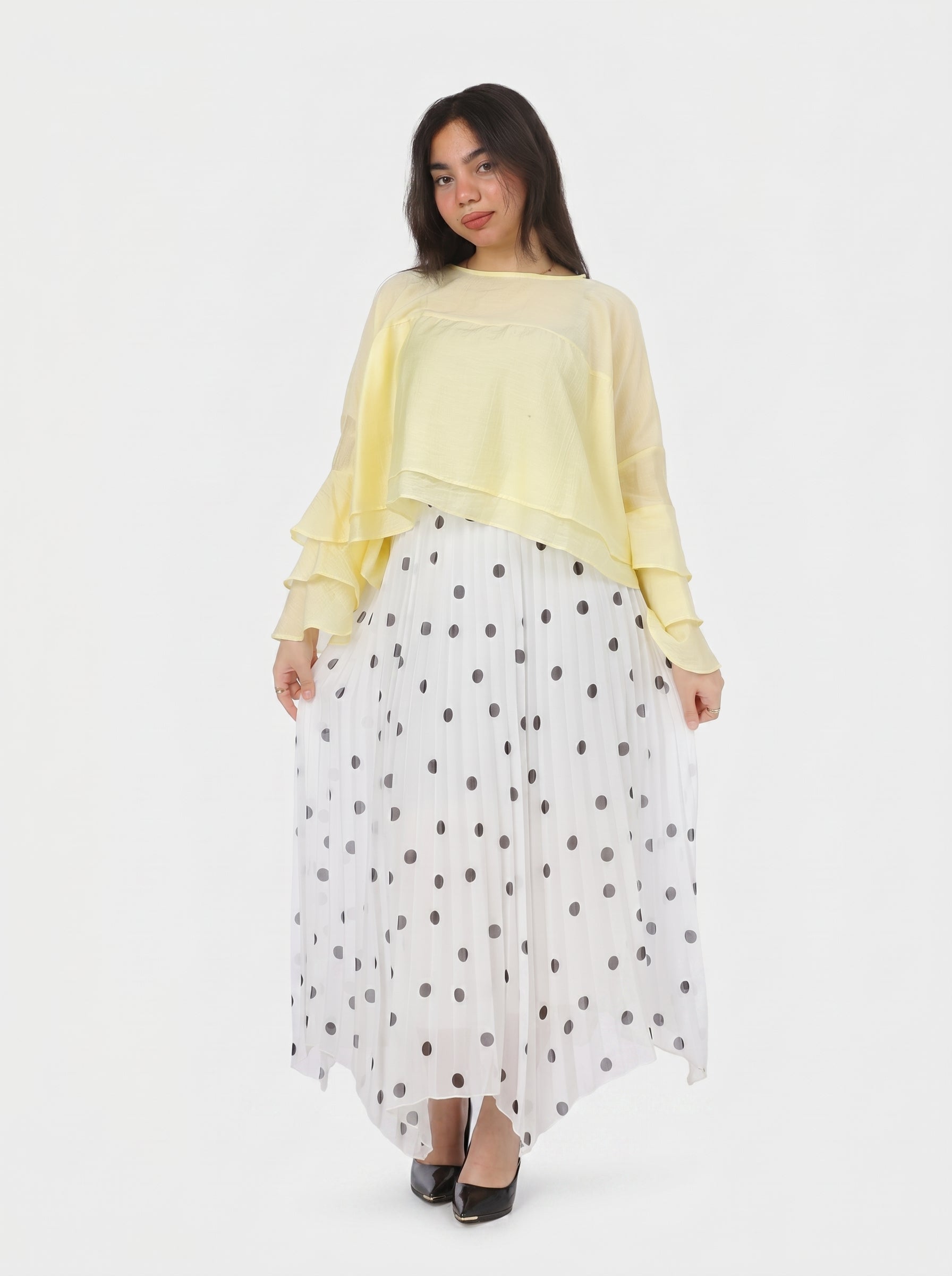 Polka Dot Chiffon Skirt 20767103