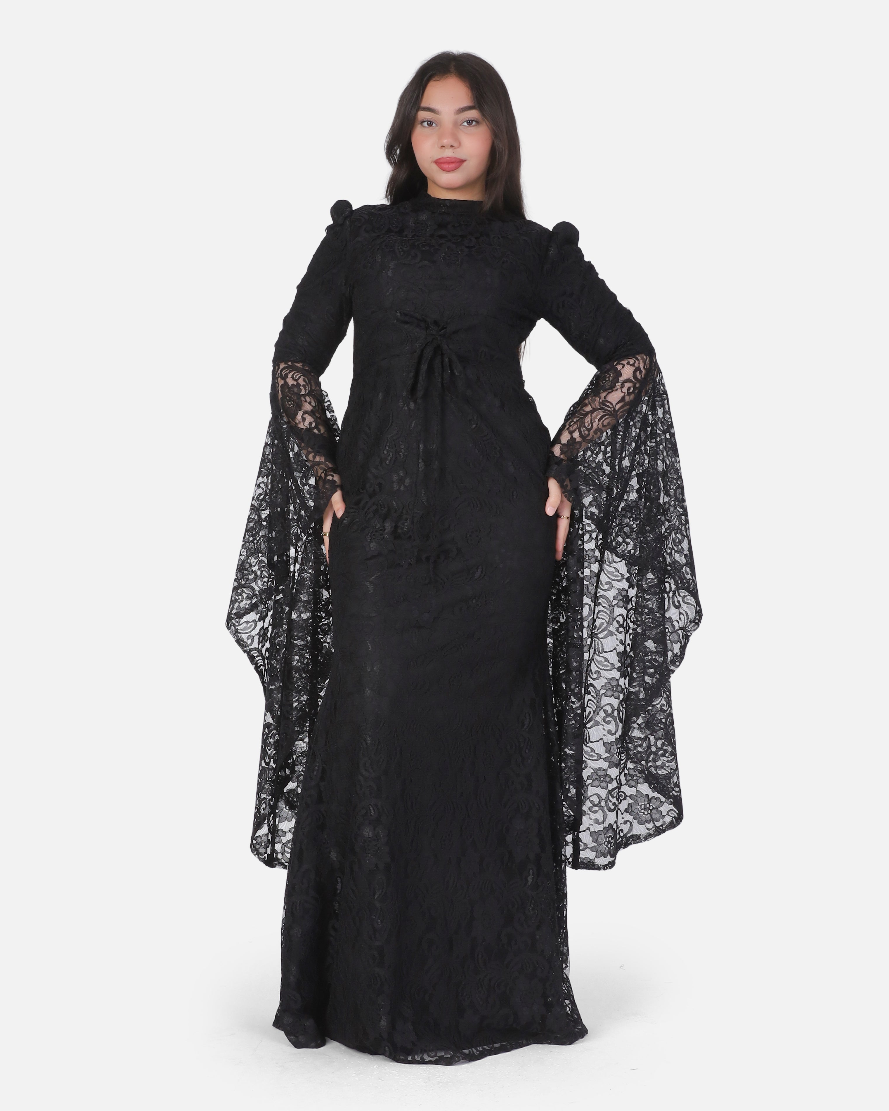 Lace Maxi Dress with Long Flowy Sleeves 1531550