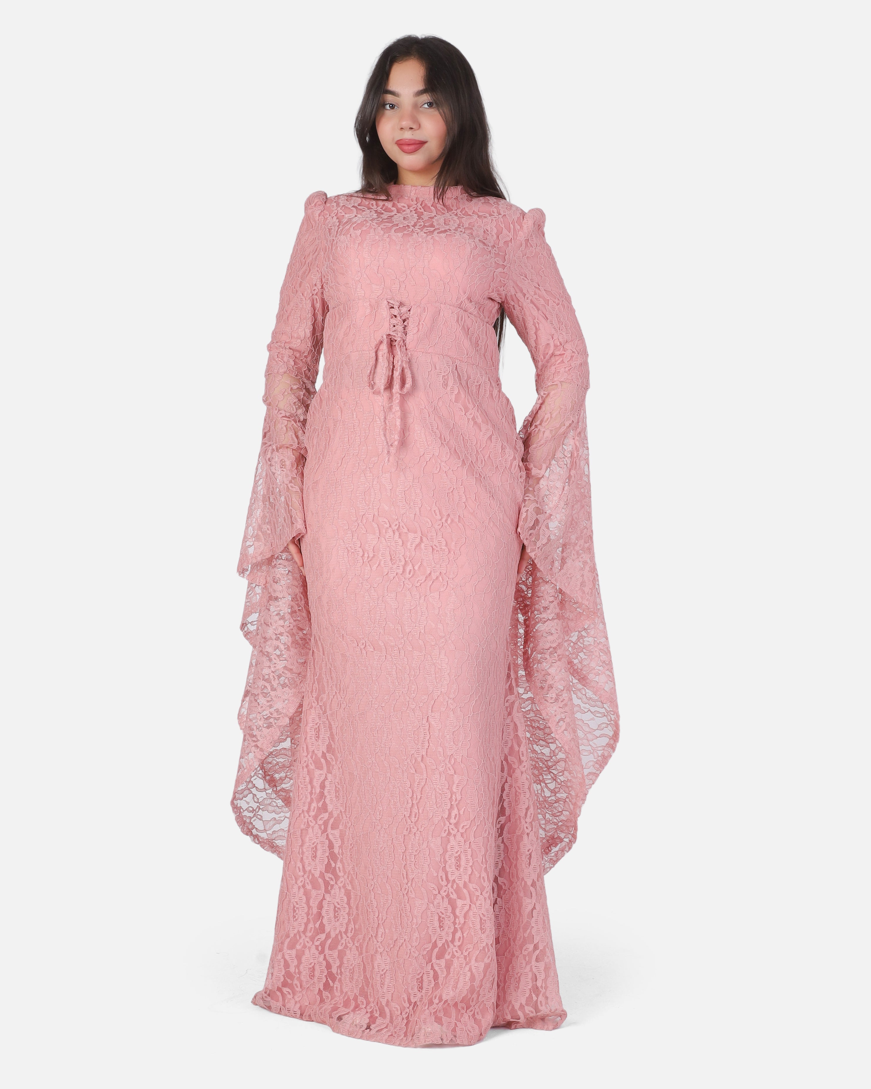 Lace Maxi Dress with Long Flowy Sleeves 1531550